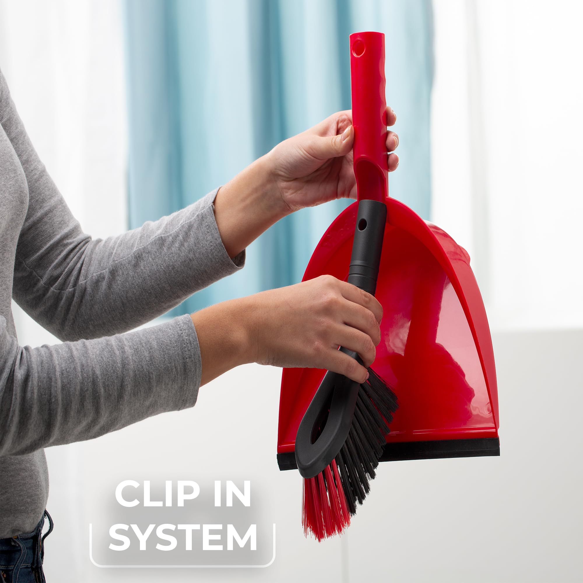Vileda - 2-in-1 Dust Pan & Brush Set with Ergonomic Design and Rubber Lip 9