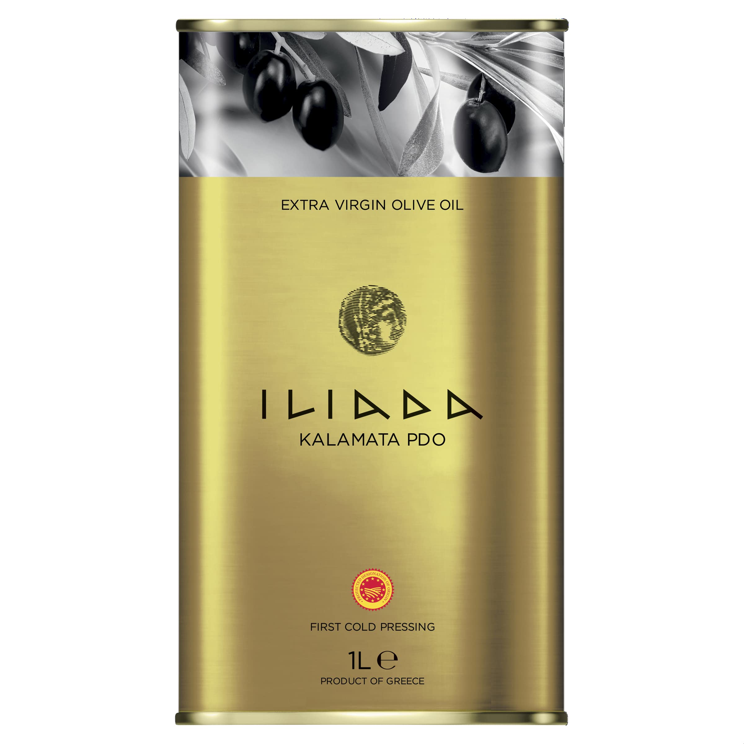 Iliada PDO Kalamata Extra Virgin Olive Oil Tin - 1000 ml