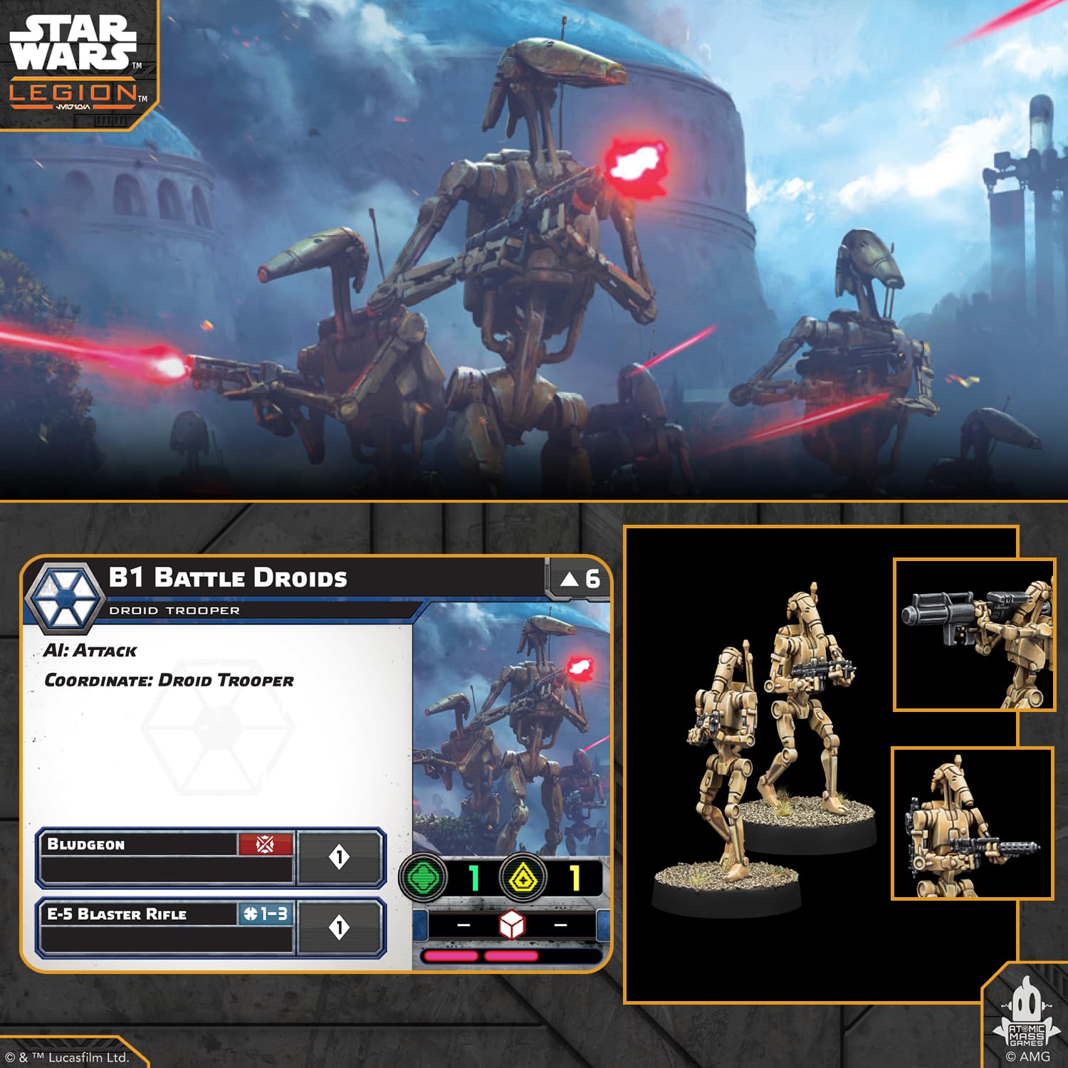 Asmodee Star Wars: Legion B1 Battle Droids Miniature Board Game Expansion 10