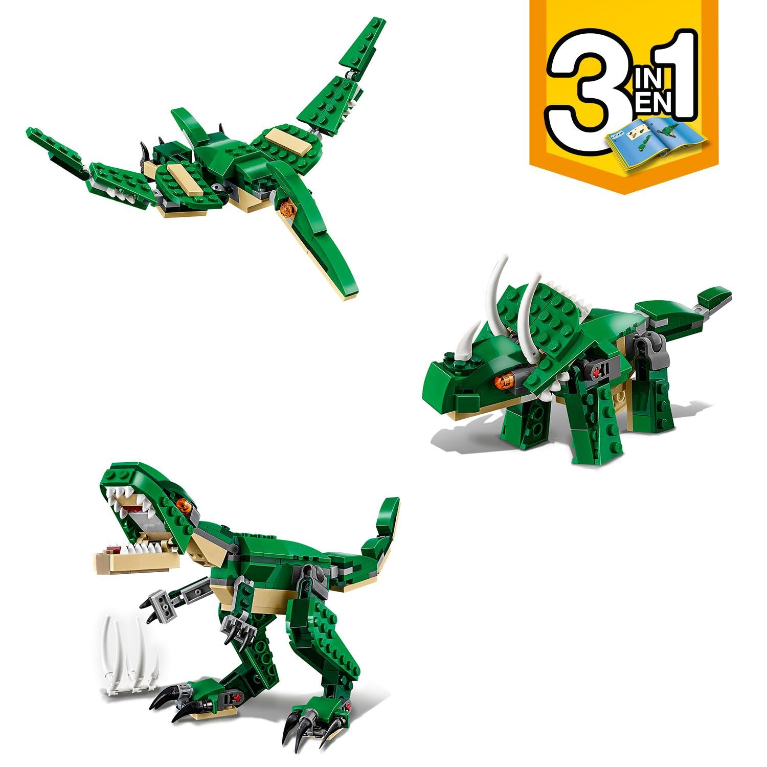LEGO Creator Mighty Dinosaurs 3-in-1 Building Set - T-Rex, Triceratops & Pterodactyl - 174 Pieces 5