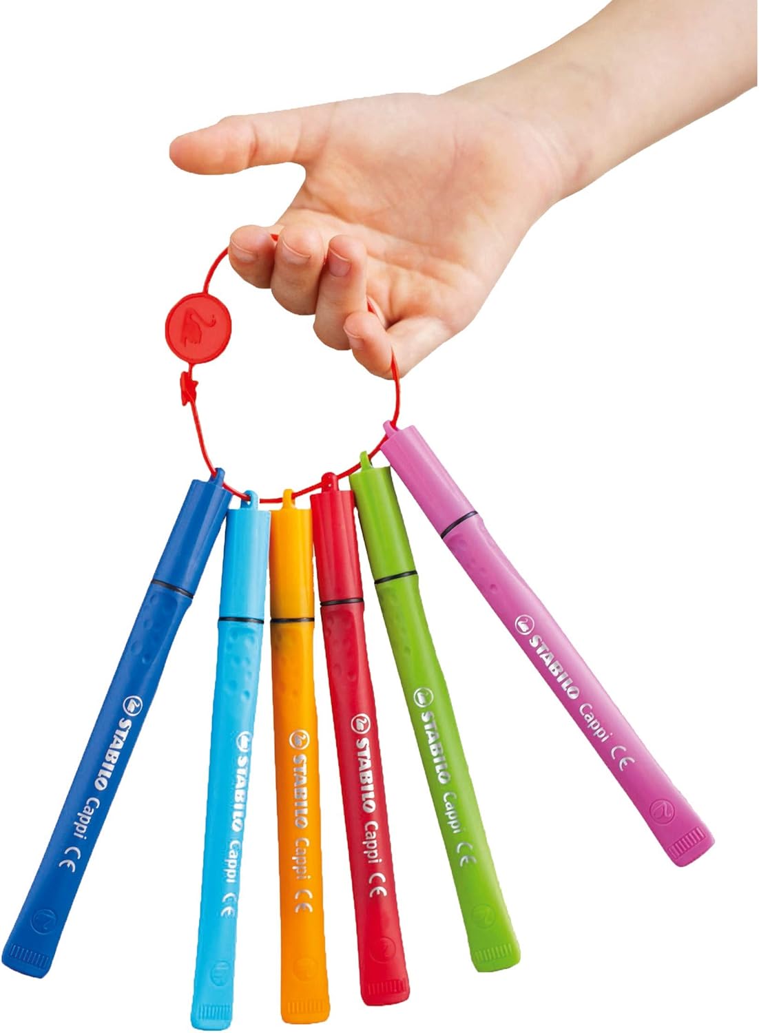 STABILO Cappi Fibre-Tip Pen with Cap-Ring - Pack of 24 Assorted Colours 9