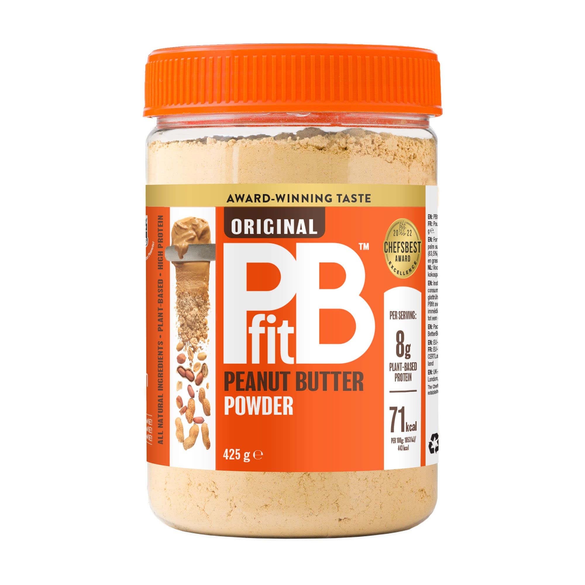 PBfit Peanut Butter Powder - 87% Less Fat, High Protein, Gluten Free | 425g 1