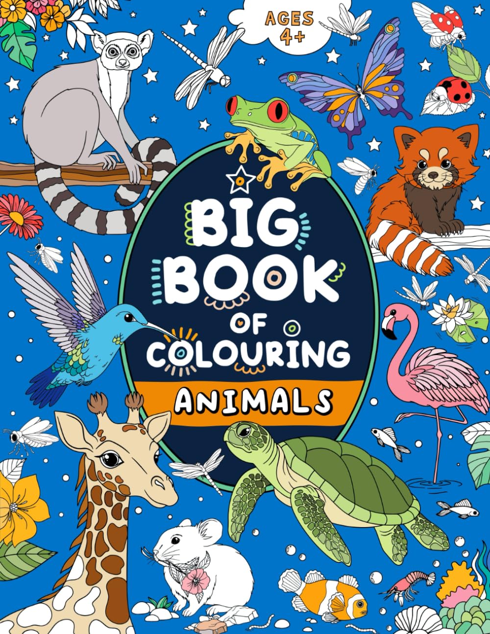 FairyWren Publishing Big Book of Colouring: Animals | Ages 4+ | Large Print Paperback