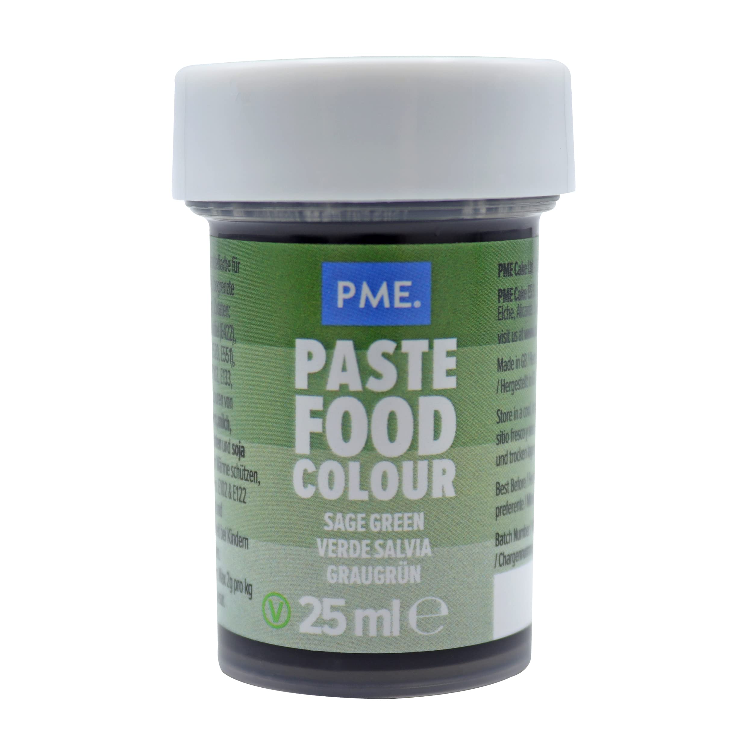 PME Paste Food Colour Sage Green 25g - Concentrated Gel Paste for Baking
