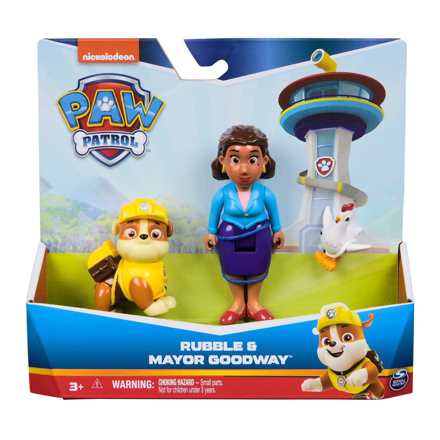 PAW Patrol Rubble, Mayor Goodway and Chickaletta Figures - Action Playset for Kids 3-9 Years 7