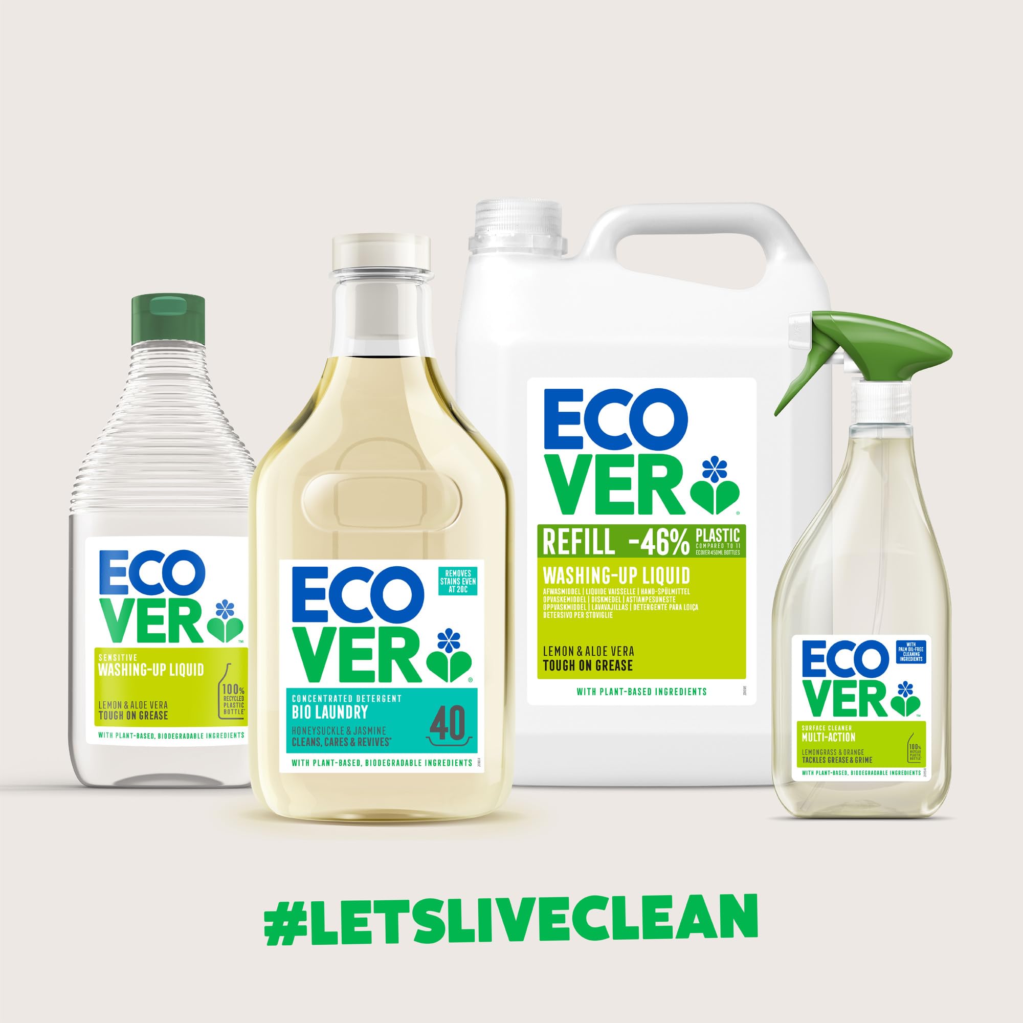 Ecover Bathroom Cleaner Spray - Removes Soap Scum & Limescale | 500 ml | Cucumber & Mint Scent