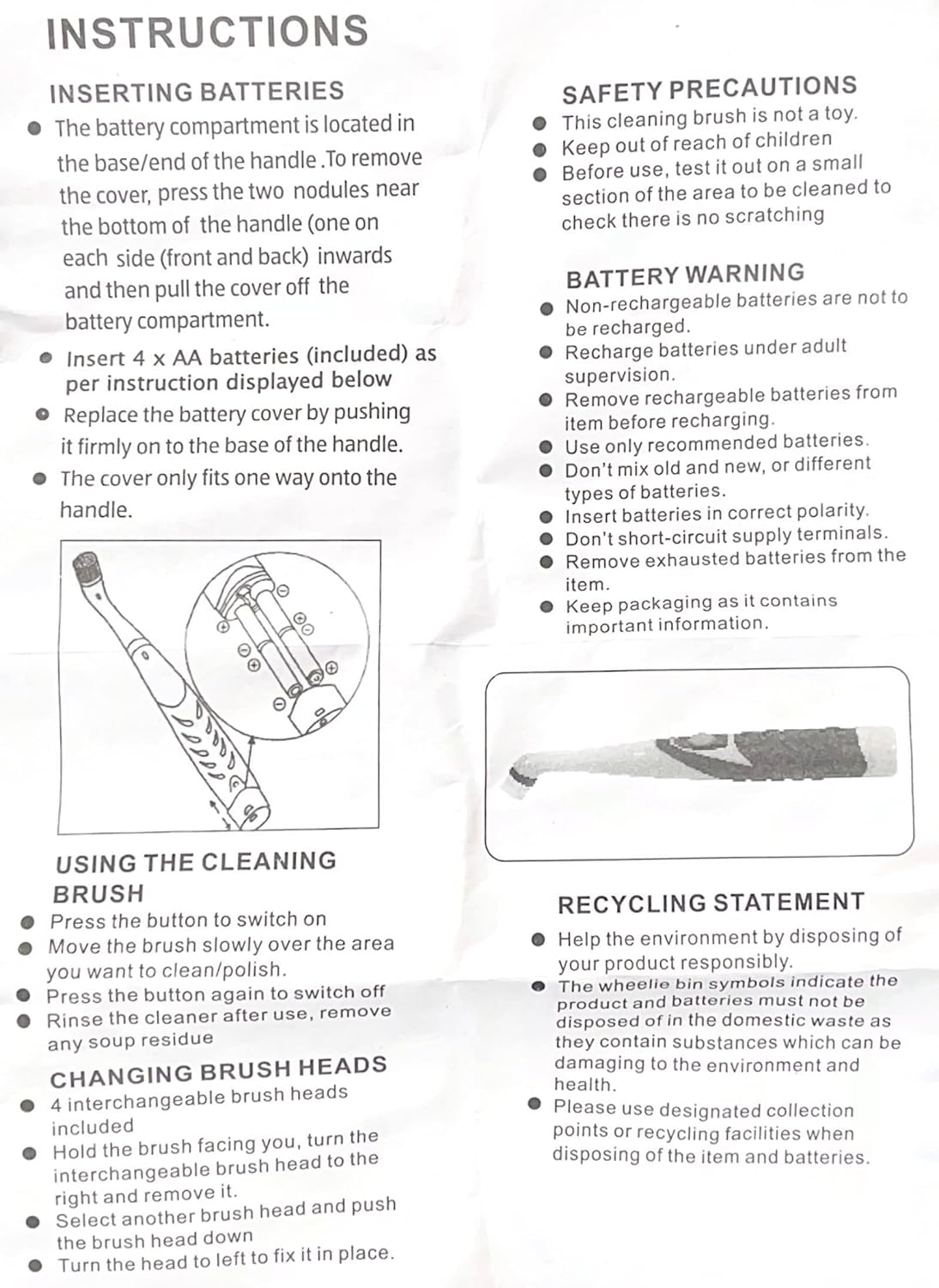 Stardrops - The Pink Stuff Miracle Scrubber Kit with Electric Tool & 4 Brush Heads