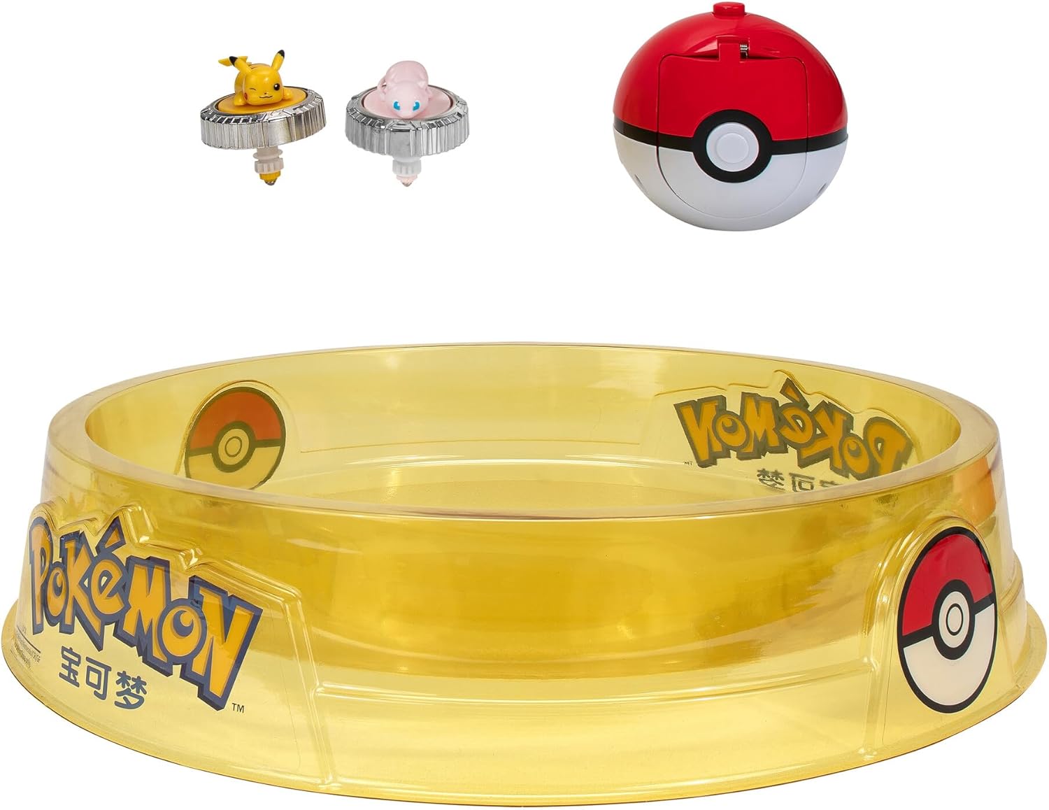 Pokémon Pikachu & Mew Battle Spinner Arena Set with Poké Ball Launchers 5