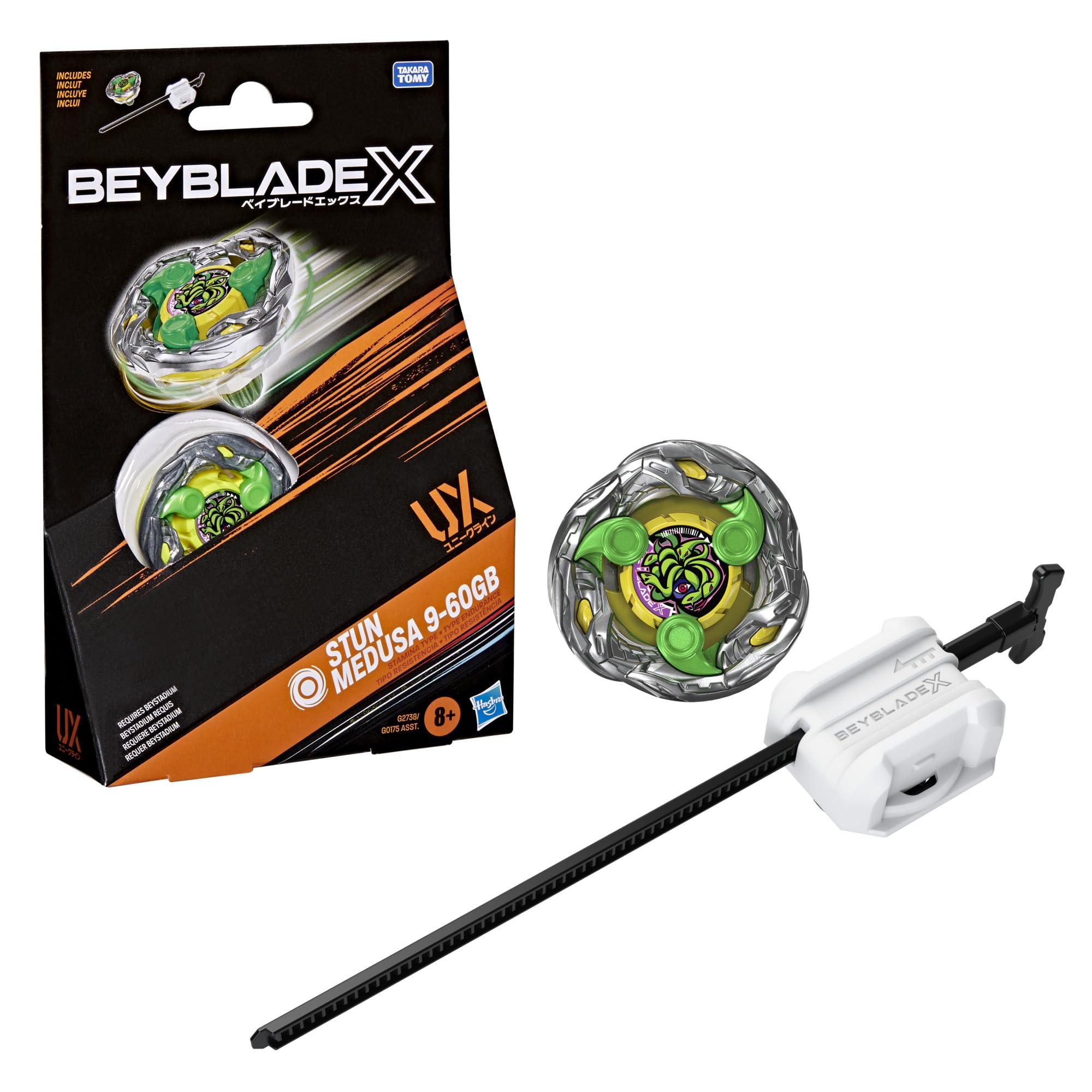 Hasbro Beyblade X Stun Medusa 9-60GB UX Starter Pack Right-Spin Stamina Type