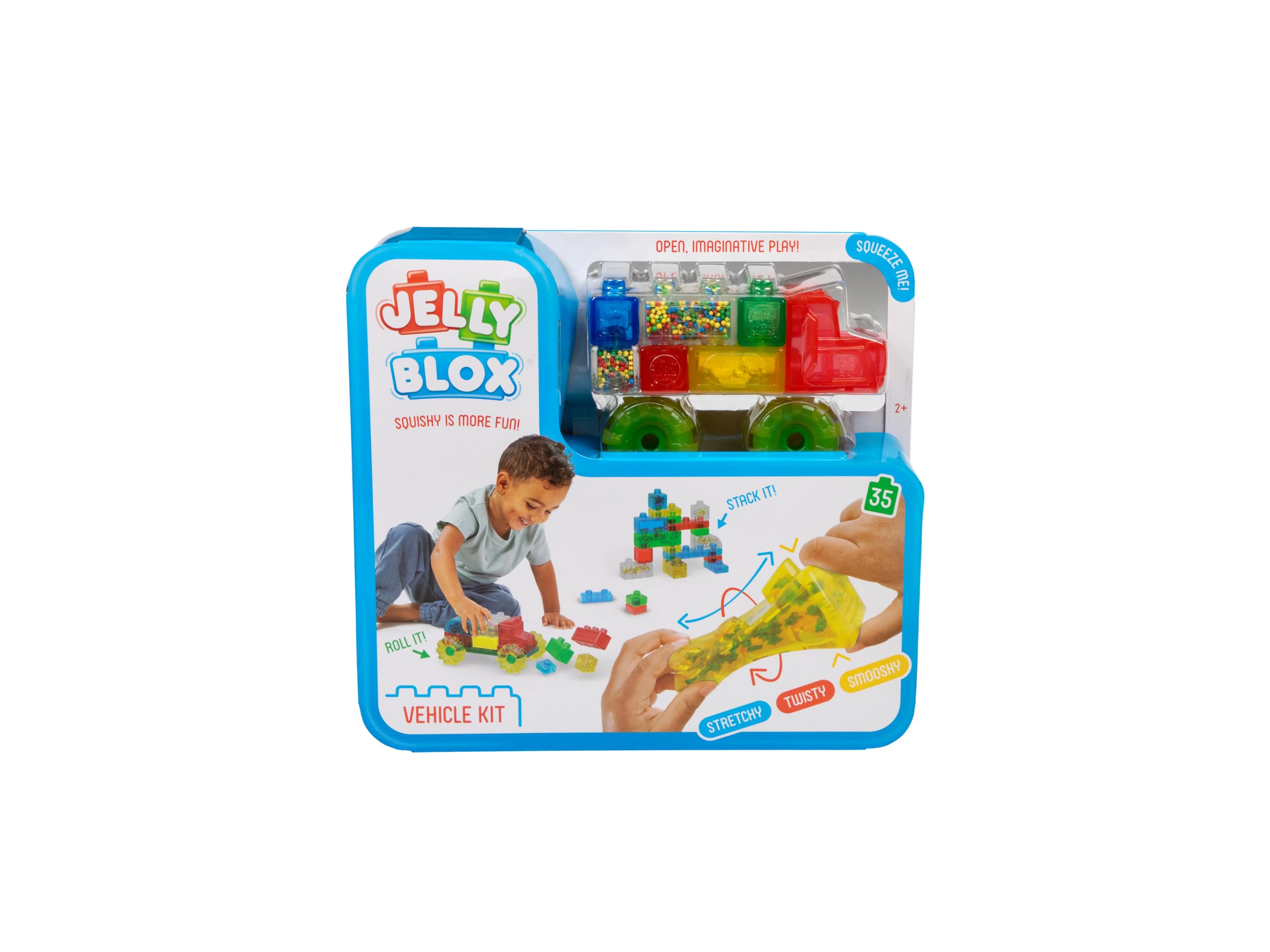 Jelly Blox Vehicle Kit - Squishy Building Set for Toddlers 2+ 9