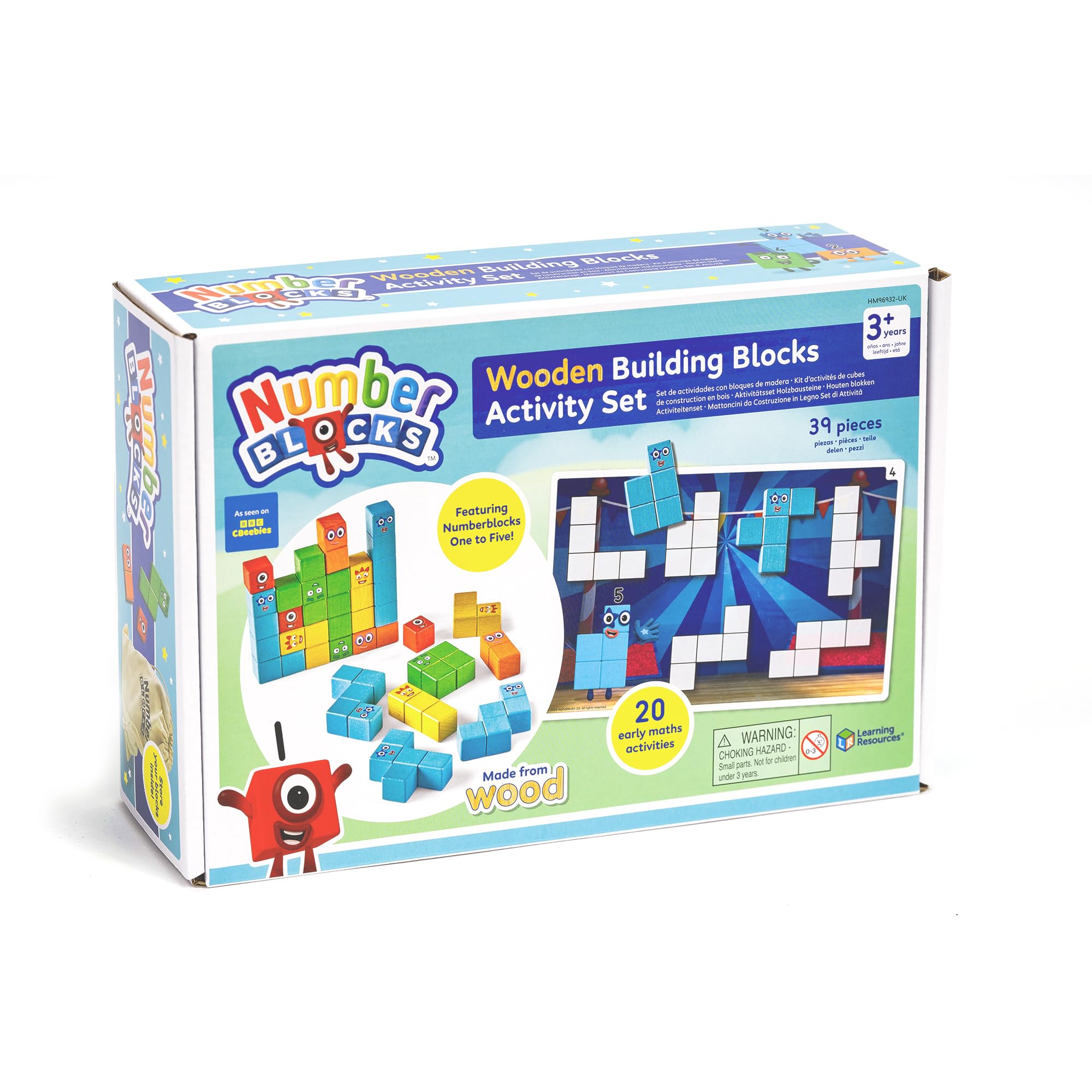 Learning Resources Numberblocks Wooden Building Blocks Activity Set - Educational Building Toy for Ages 4-8