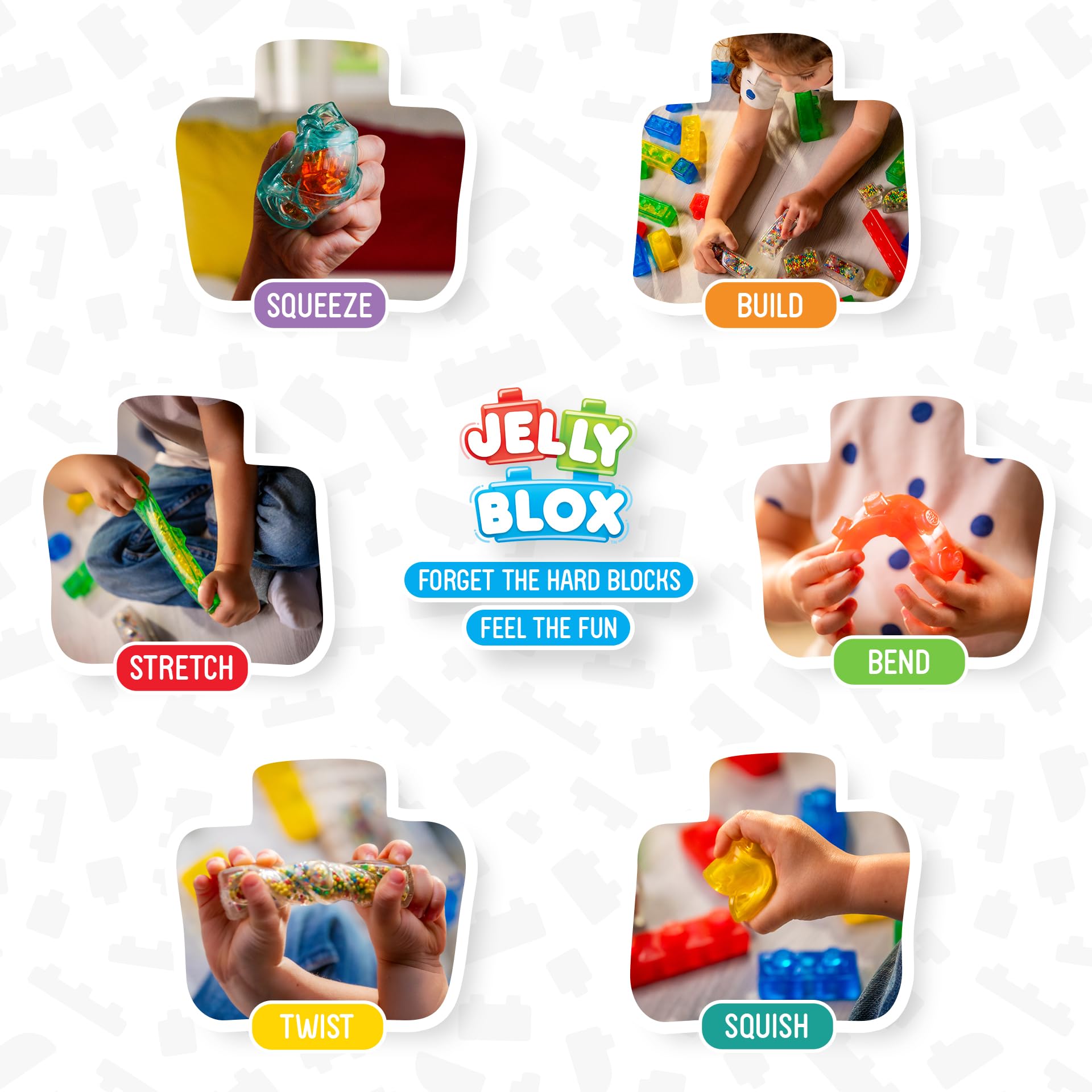 Jelly Blox Farm Set - Squishy Building Blocks for Toddlers 2+