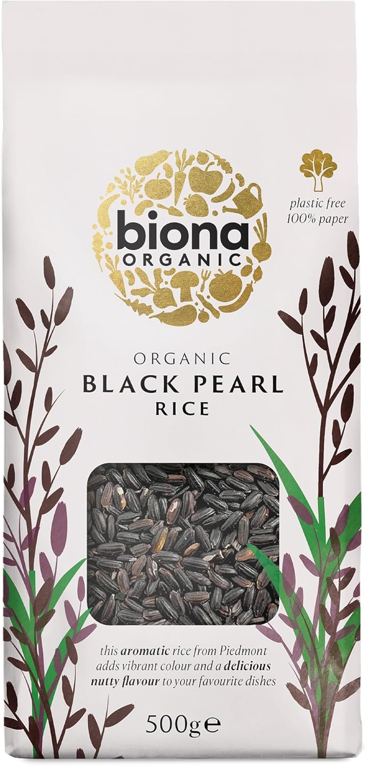 Biona Organic Black Venus Rice, 500g - Aromatic Wholegrain Rice from Piedmont