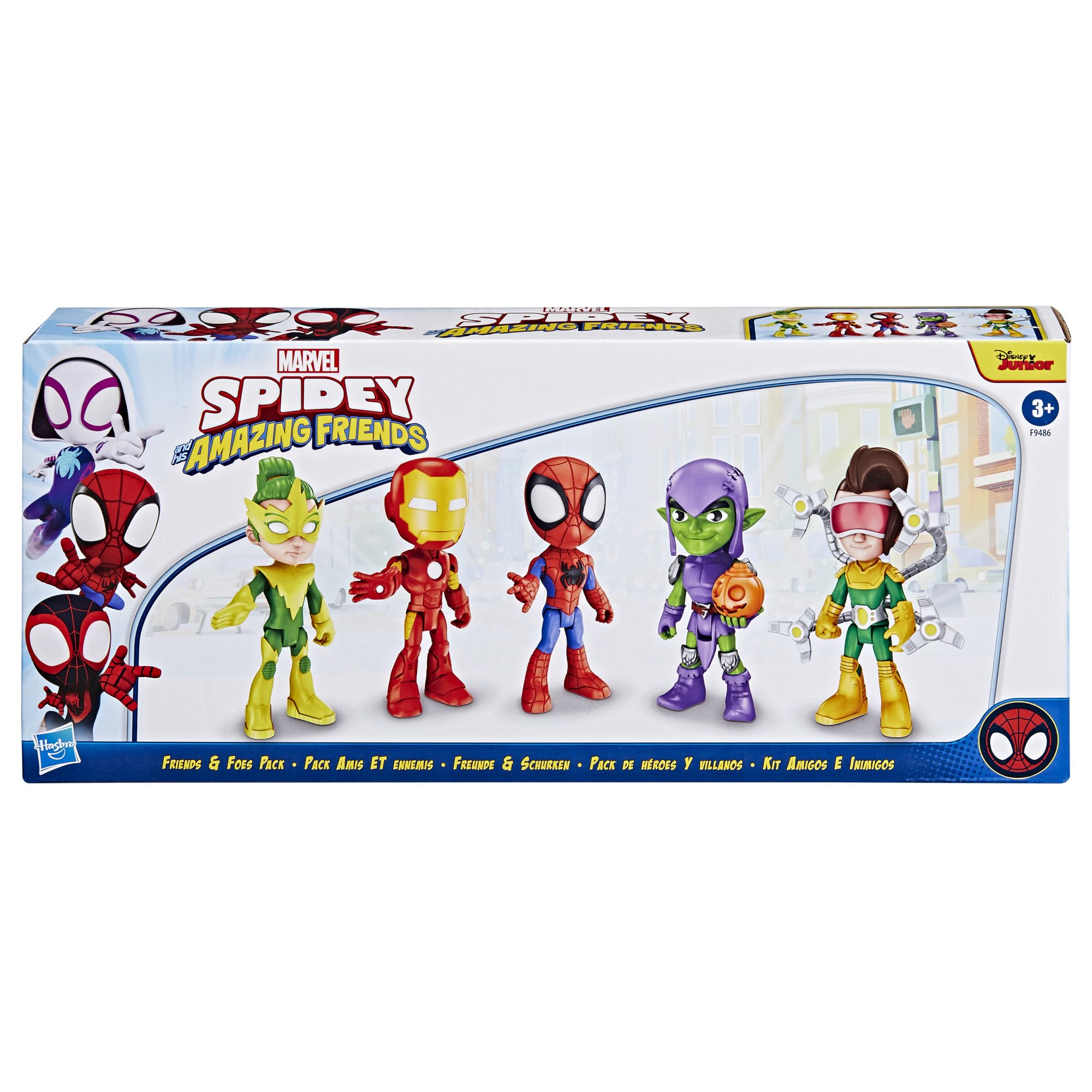Marvel Spidey and His Amazing Friends Friends & Foes Pack - 5-Pack Poseable Action Figures for Kids