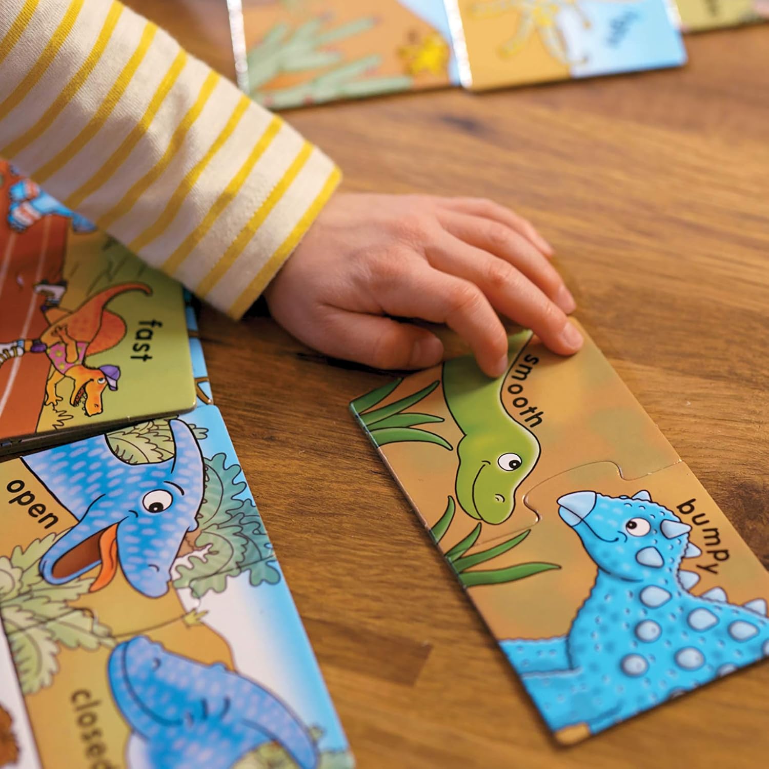 Orchard Toys Dinosaur Opposites Activity Puzzles - 20 Two-Piece Educational Puzzles for Ages 3-6