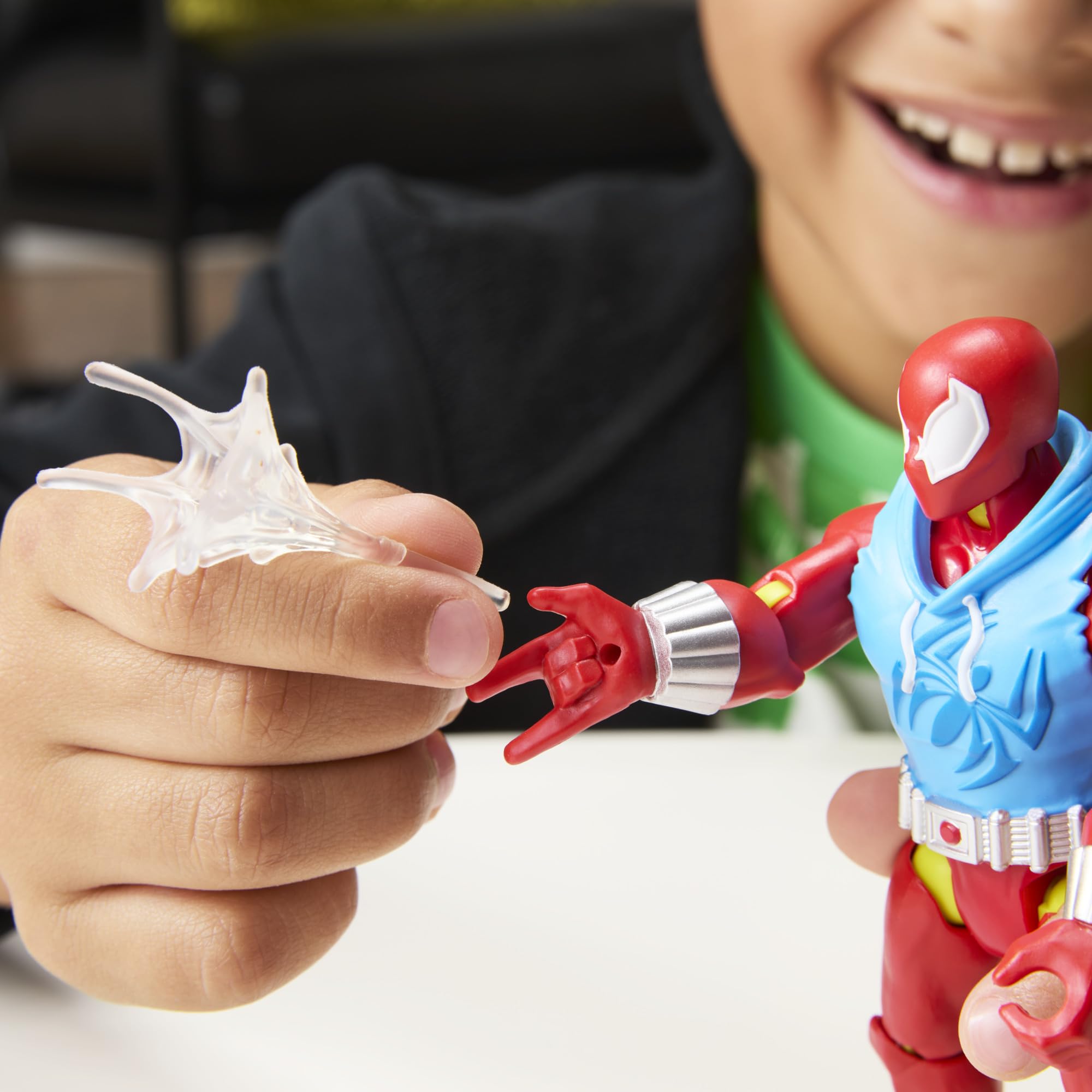 SPIDER-MAN MixMashers Scarlet Spider Action Figure - 5 Inch Scale, Interchangeable Parts | Ages 4+ 5