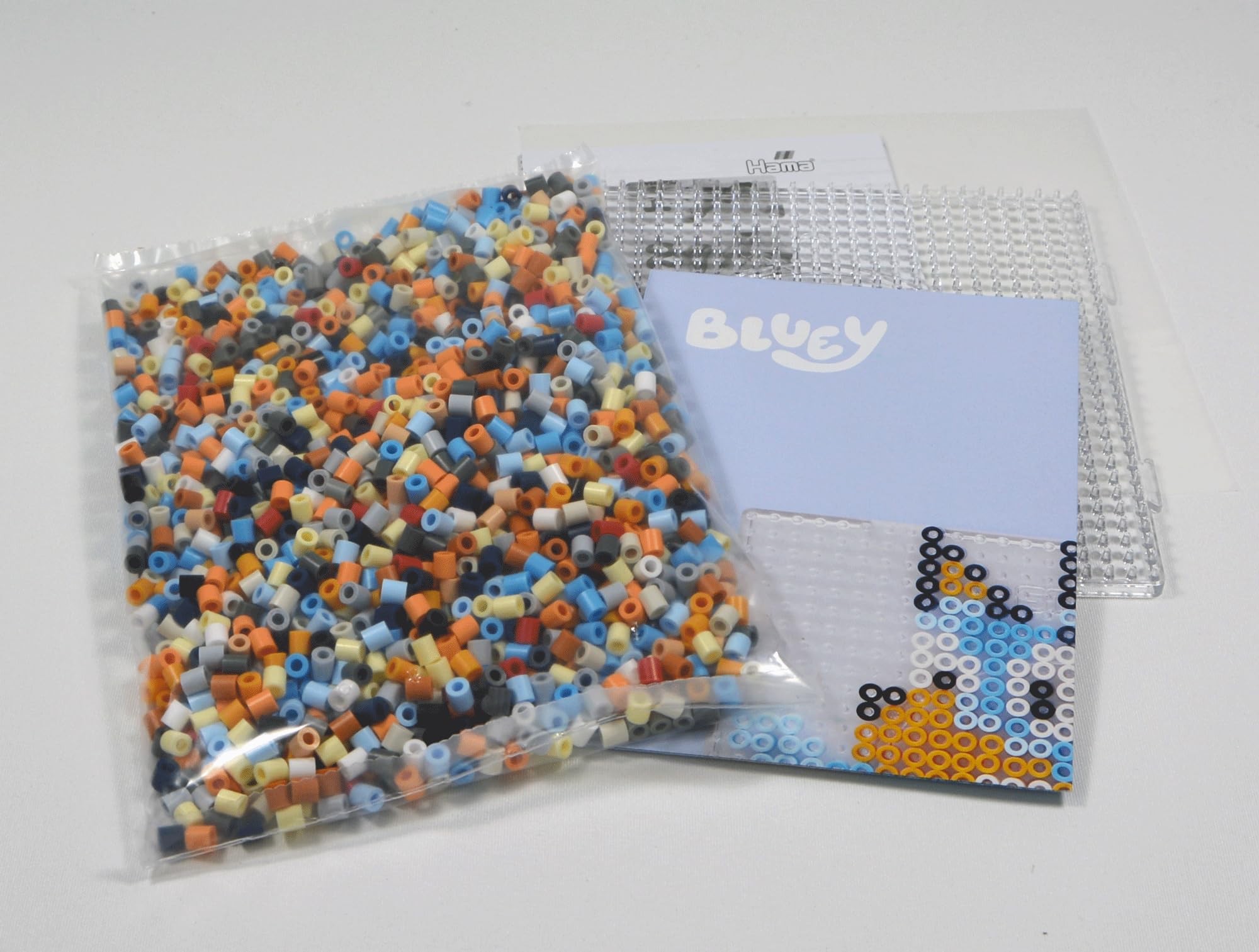 Hama Bluey Fuse Beads Set - 2000 Midi Beads, Square Pegboard | Ages 5+ | Plastic
