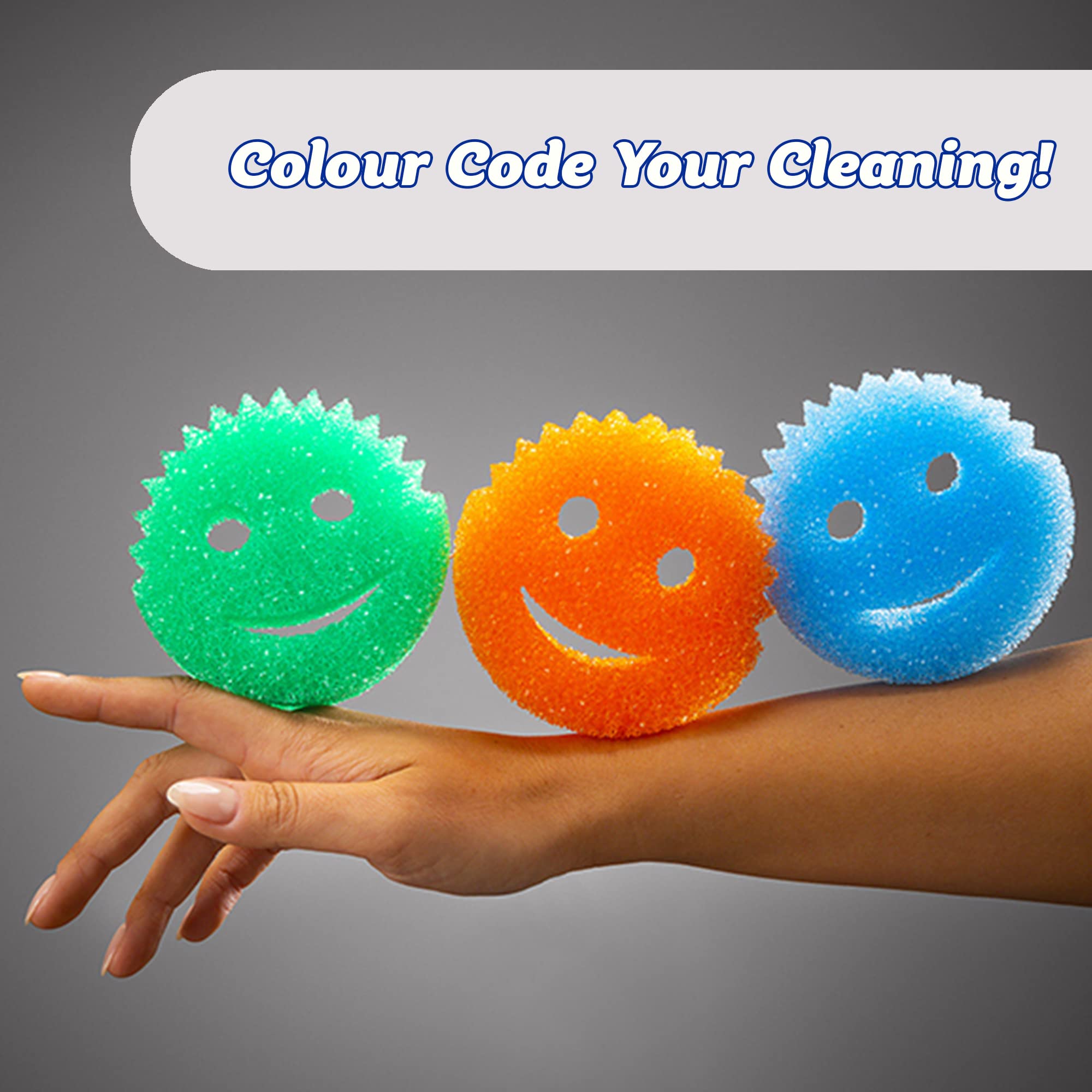 Scrub Daddy - Colors Kitchen Sponges, Dish Sponges for Washing Up, FlexTexture Design