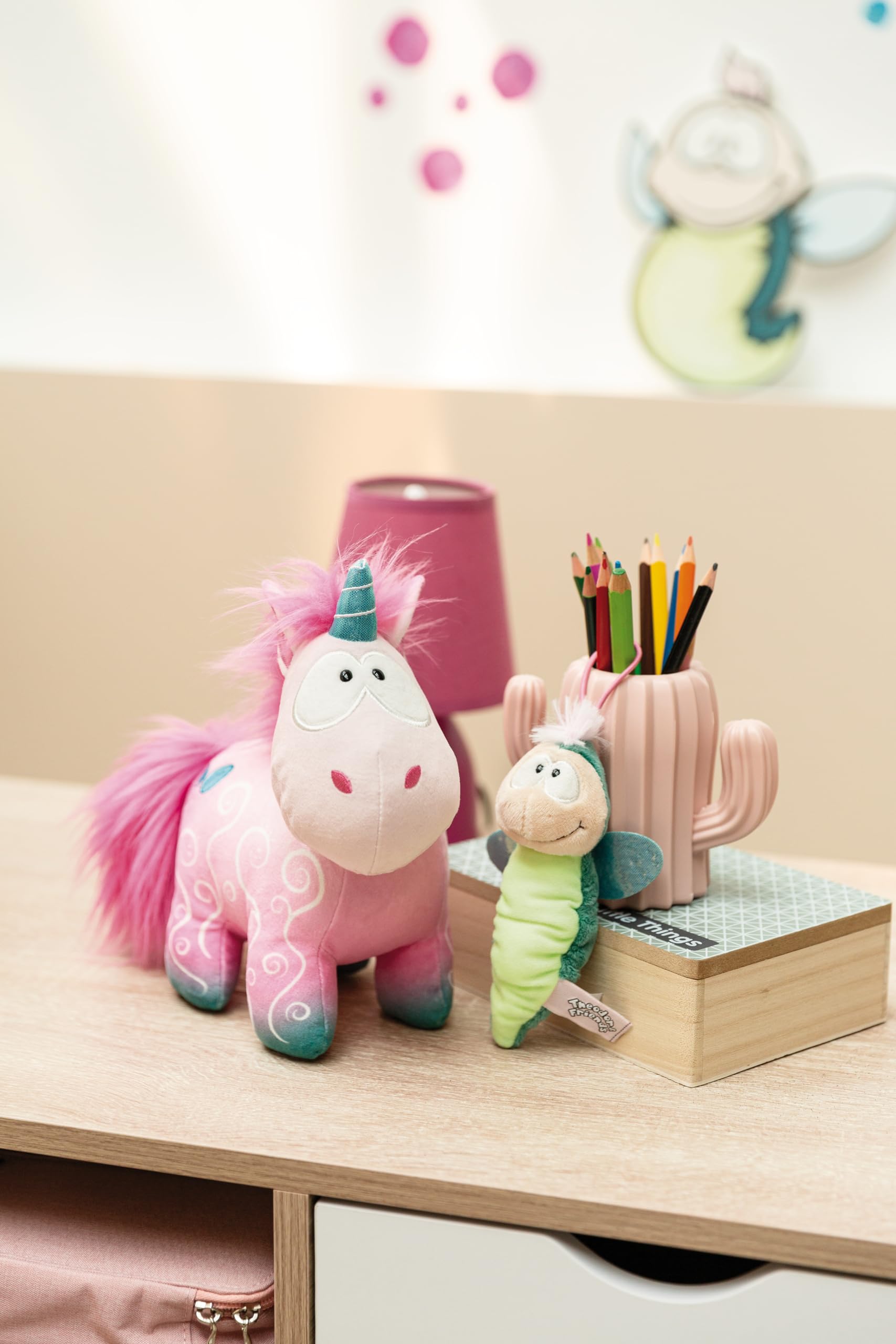 NICI 49106 Cuddly Unicorn Midnight Floral 22cm - Sustainable Plush Toy from Theodor & Friends 3