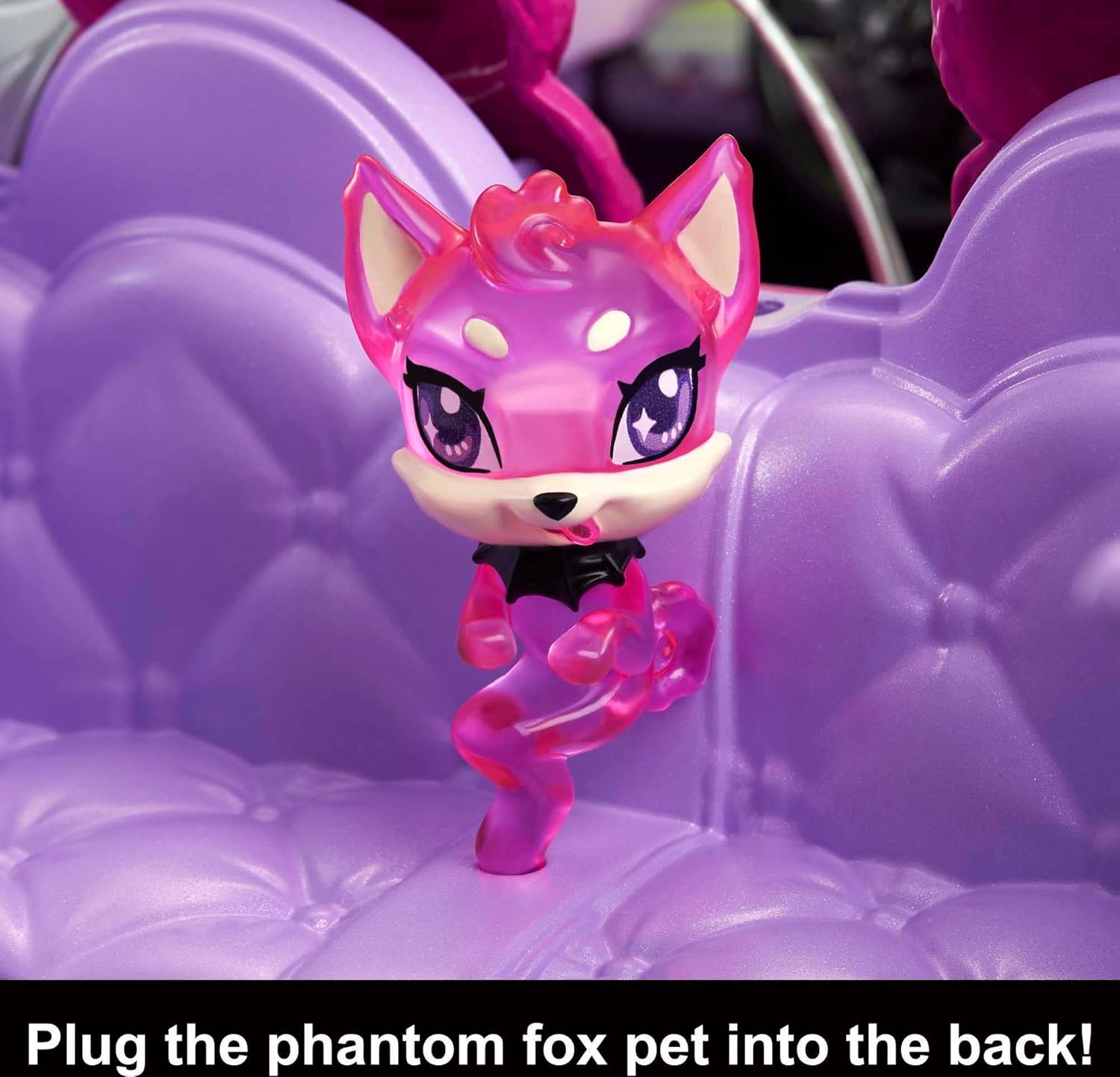 Monster High Ghoul Mobile - Purple Toy Car with Pet & Coffin Cooler Accessories 3