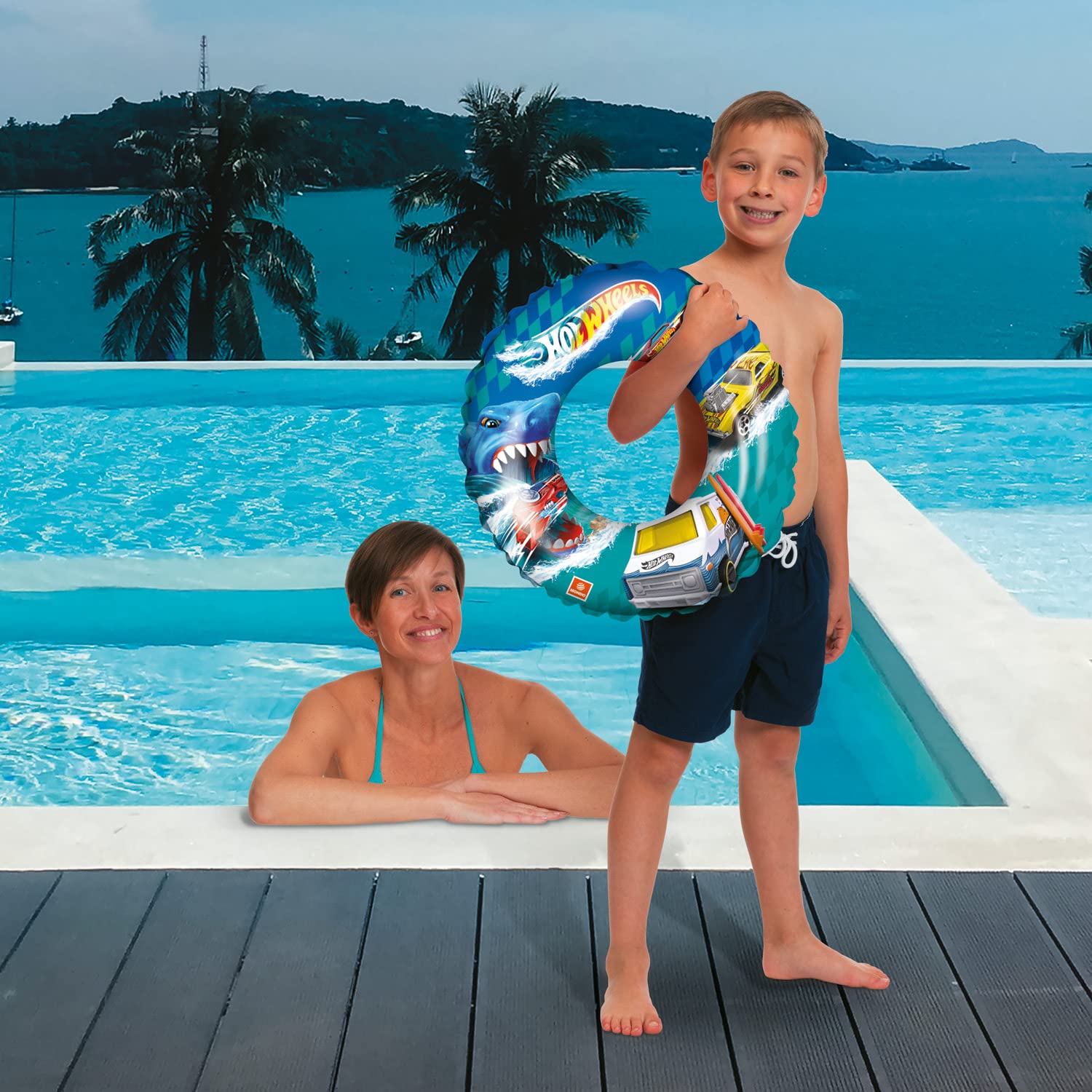 Mondo Hot Wheels Inflatable Swim Ring for Children Age 2+ | Multicolored | 500x500x100mm