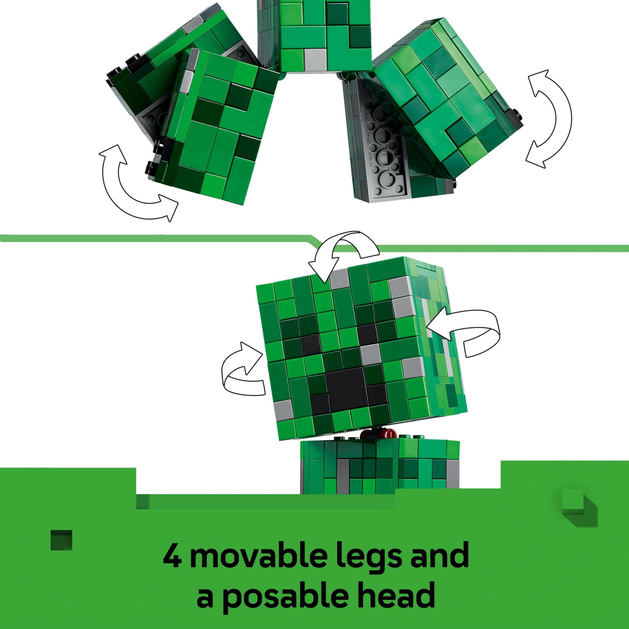 LEGO Minecraft The Creeper Toy - 665-Piece Buildable Posable Figure with Hidden Compartment 11