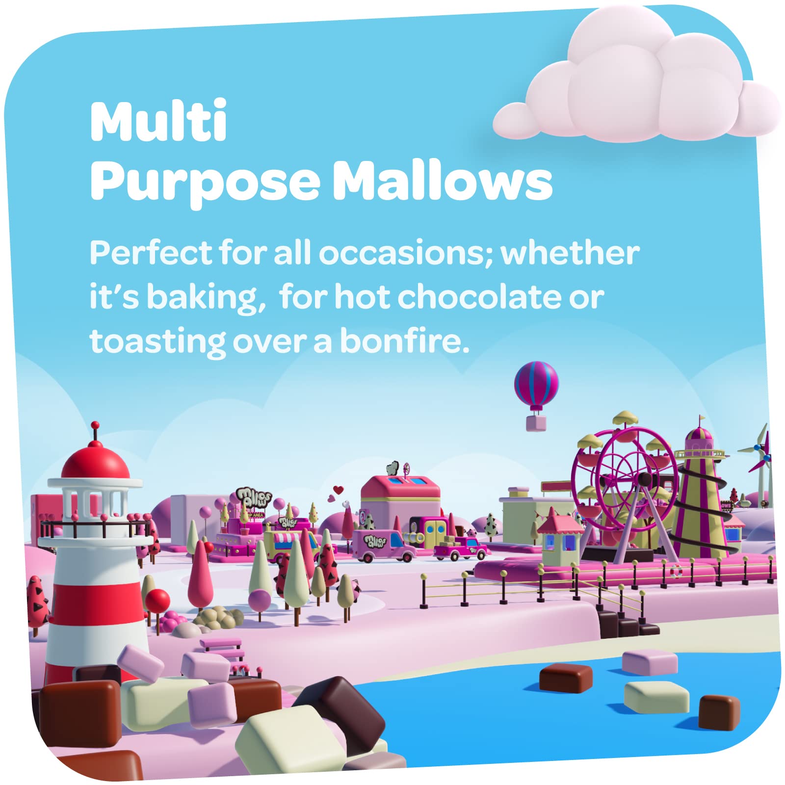 Freedom Confectionery Vegantic Pink & White Vanilla BBQ Mallows 105g Bag 4