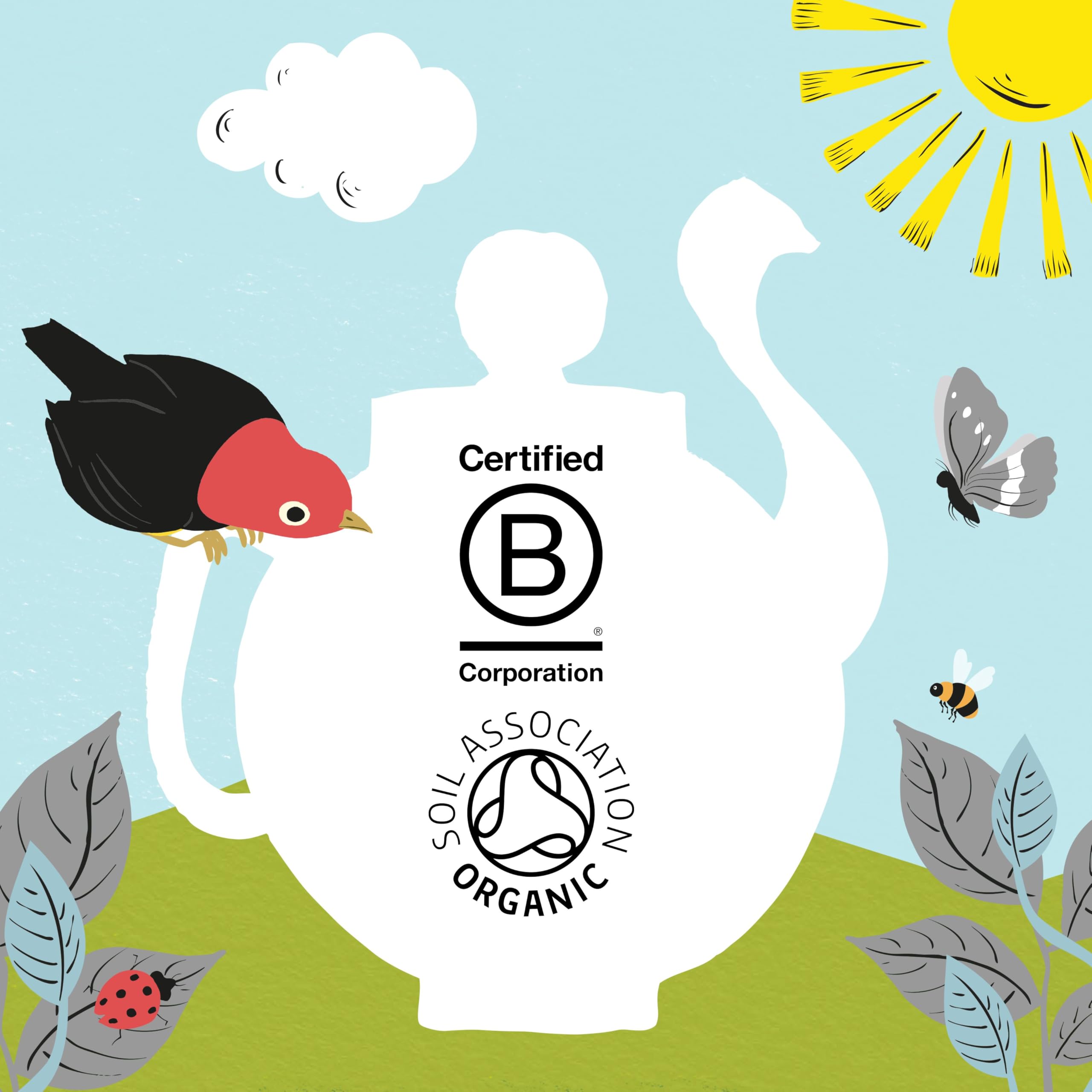 Clipper Organic Fairtrade Everyday Earl Grey 80 Teabags 200g (Pack of 6) - 480 Teabags Total 16