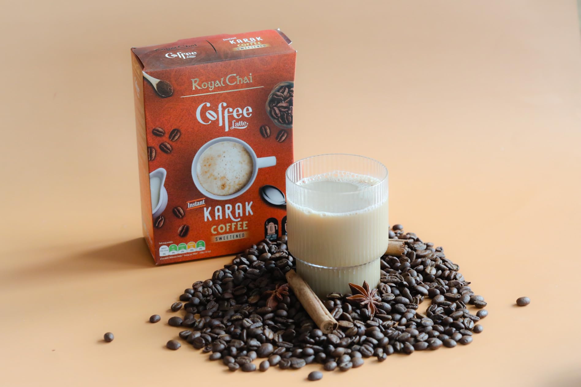 Royal Chai Coffee Latte Karak Sweetened - 10 Single Serving Sachets 3