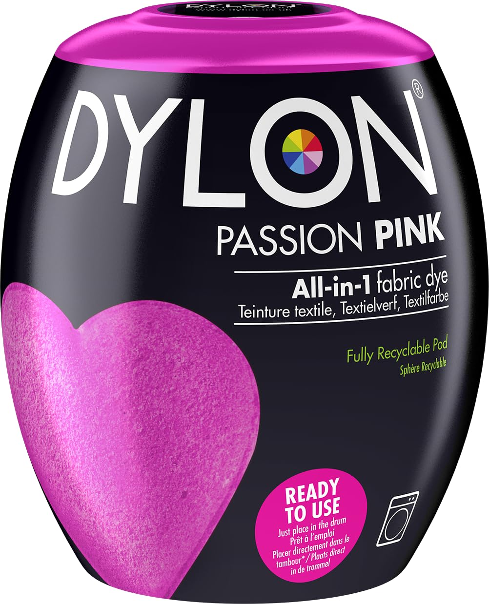 Dylon Washing Machine Fabric Dye Pod - Passion Pink, 350g