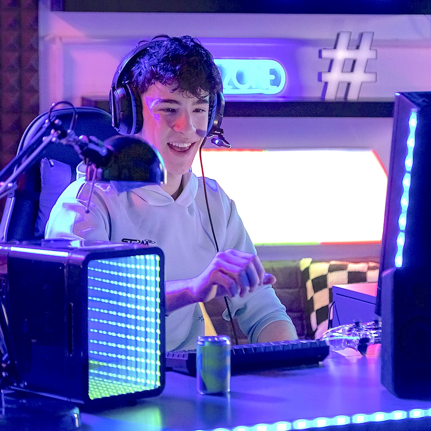 So Chill Mini Fridge Infinity - LED Light-Up Mini Fridge for Gamers & Teens 14