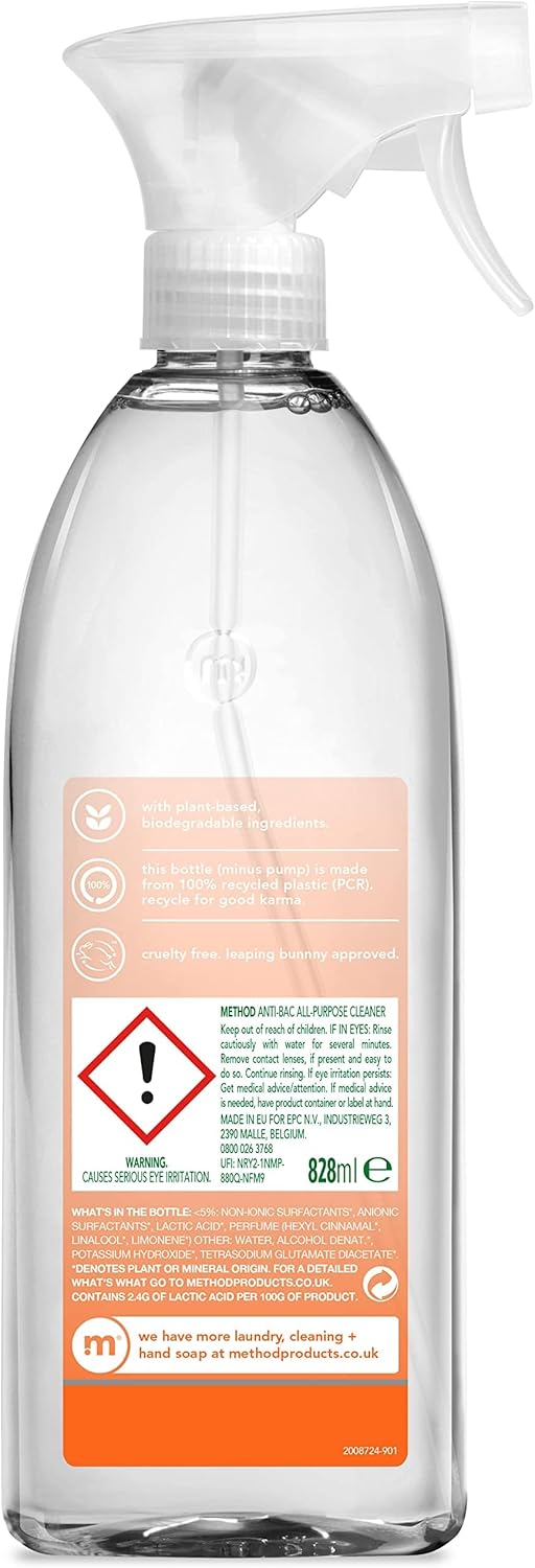 Method - Antibacterial All Purpose Cleaner Spray, Orange Yuzu, 828 ml 8