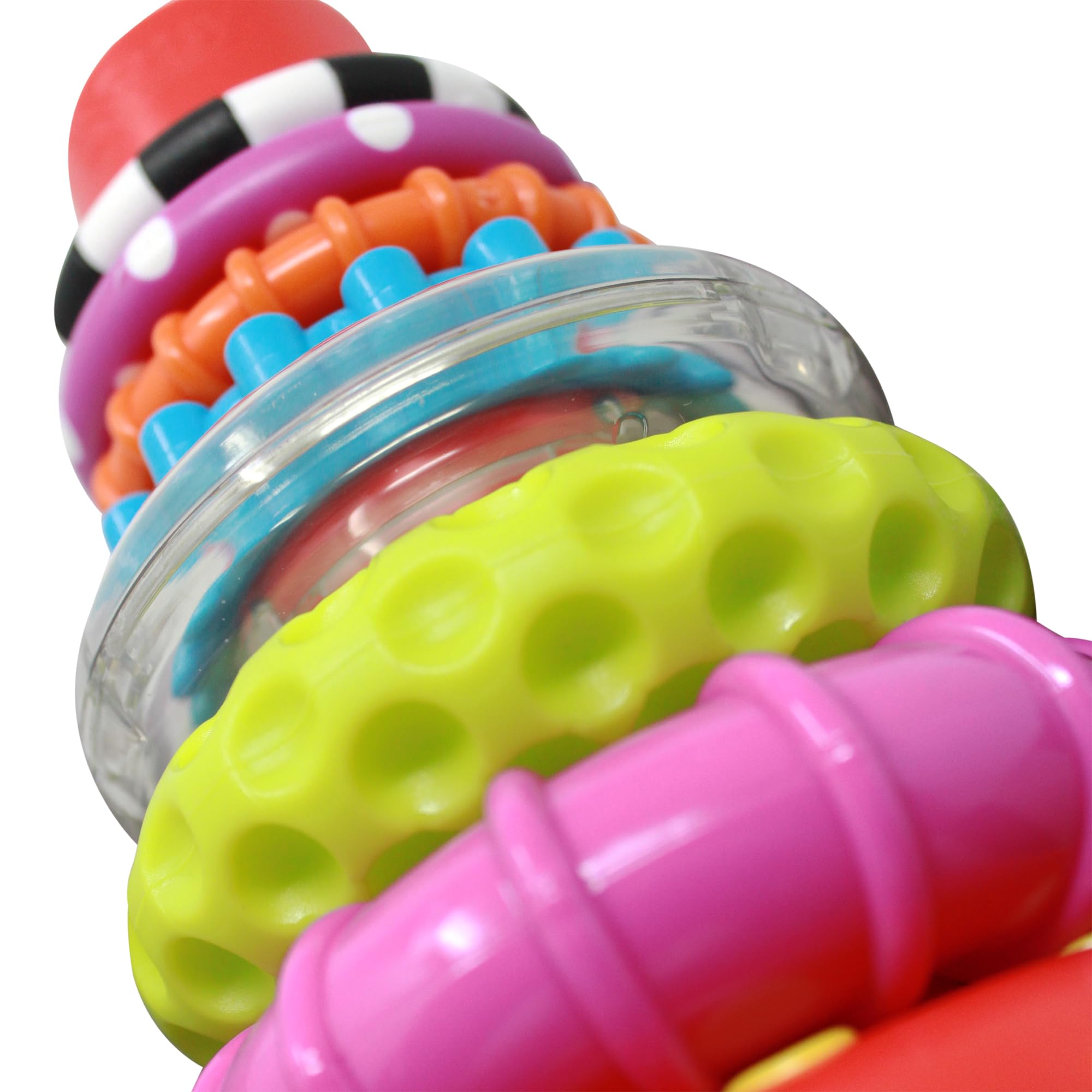 Sassy Stacks of Circles Stacking Toy - 9 Pieces for Ages 6m+ | Fine Motor Skill Development 5