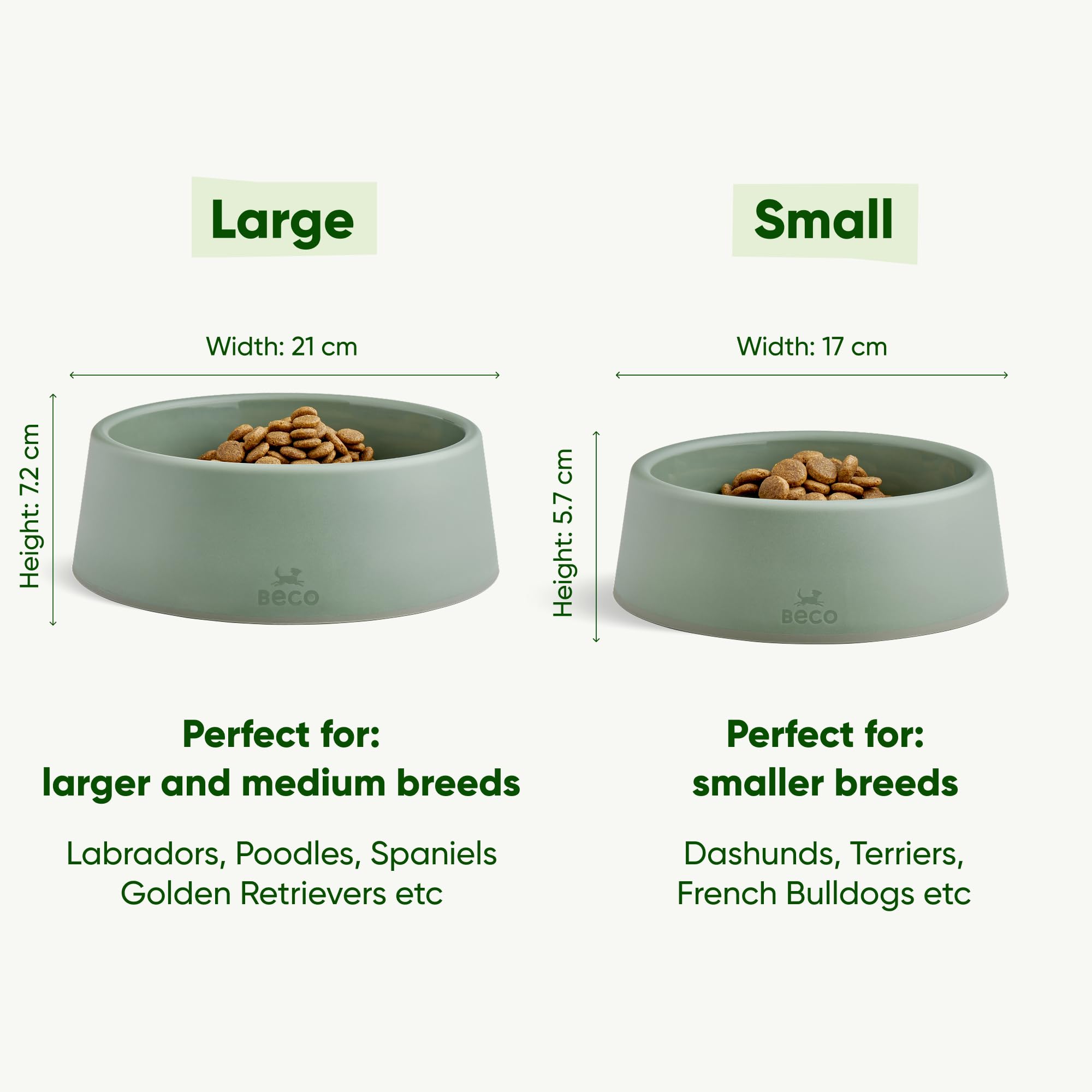 Beco Dog Bowl - Steady Non-Slip Food & Water Bowl | Large | Recycled Plastic 5
