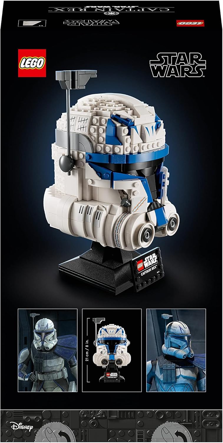 LEGO Star Wars Captain Rex Helmet 75349 - Collectible Building Set for Adults