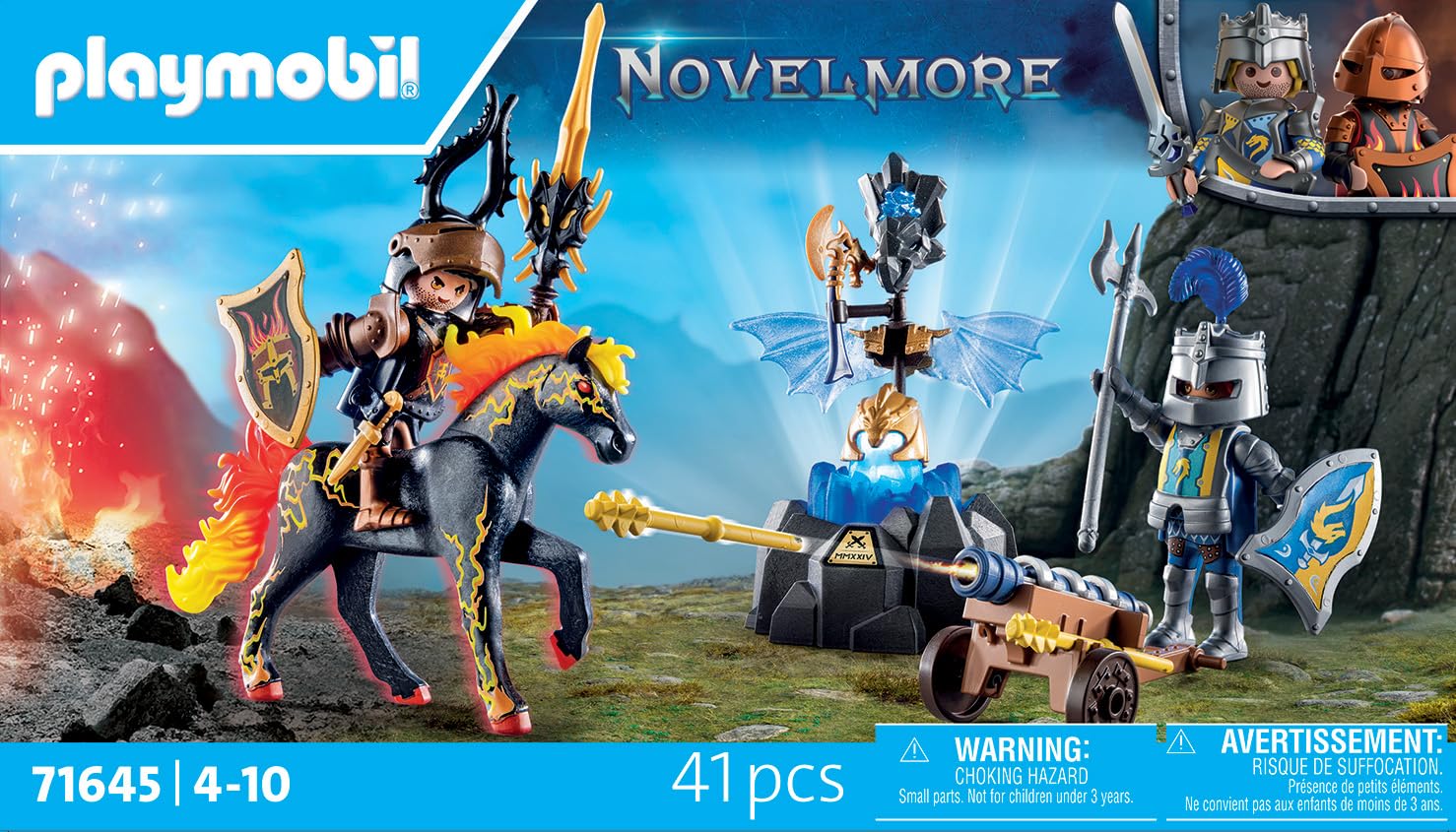 Playmobil 71645 Novelmore: Armoured Guard Playset with Knights, Horse, and Dragon Armour - Action-Packed Adventure for Kids 4+