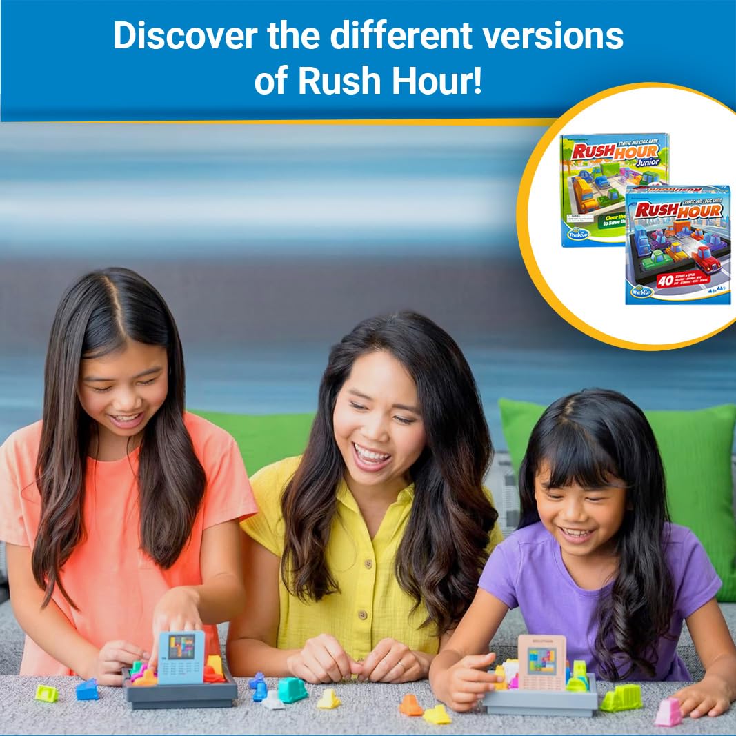 ThinkFun Rush Hour Traffic Jam Logic Game - 40 Challenges | Ages 8+ | Portable 6