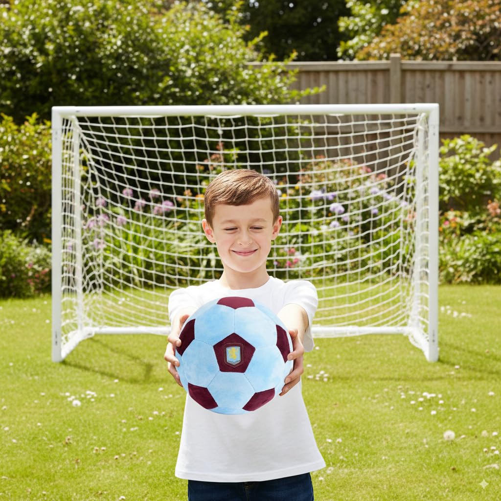 Aston Villa Plush Football - Officially Licensed 22 cm Soft Toy Pillow for Kids & Pets