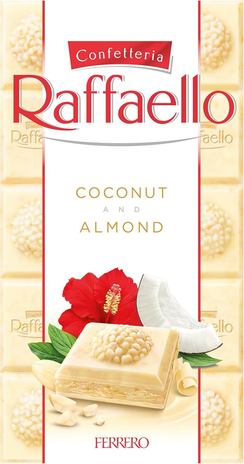 Ferrero Raffaello White Chocolate Bar with Coconut and Almonds 90g 3