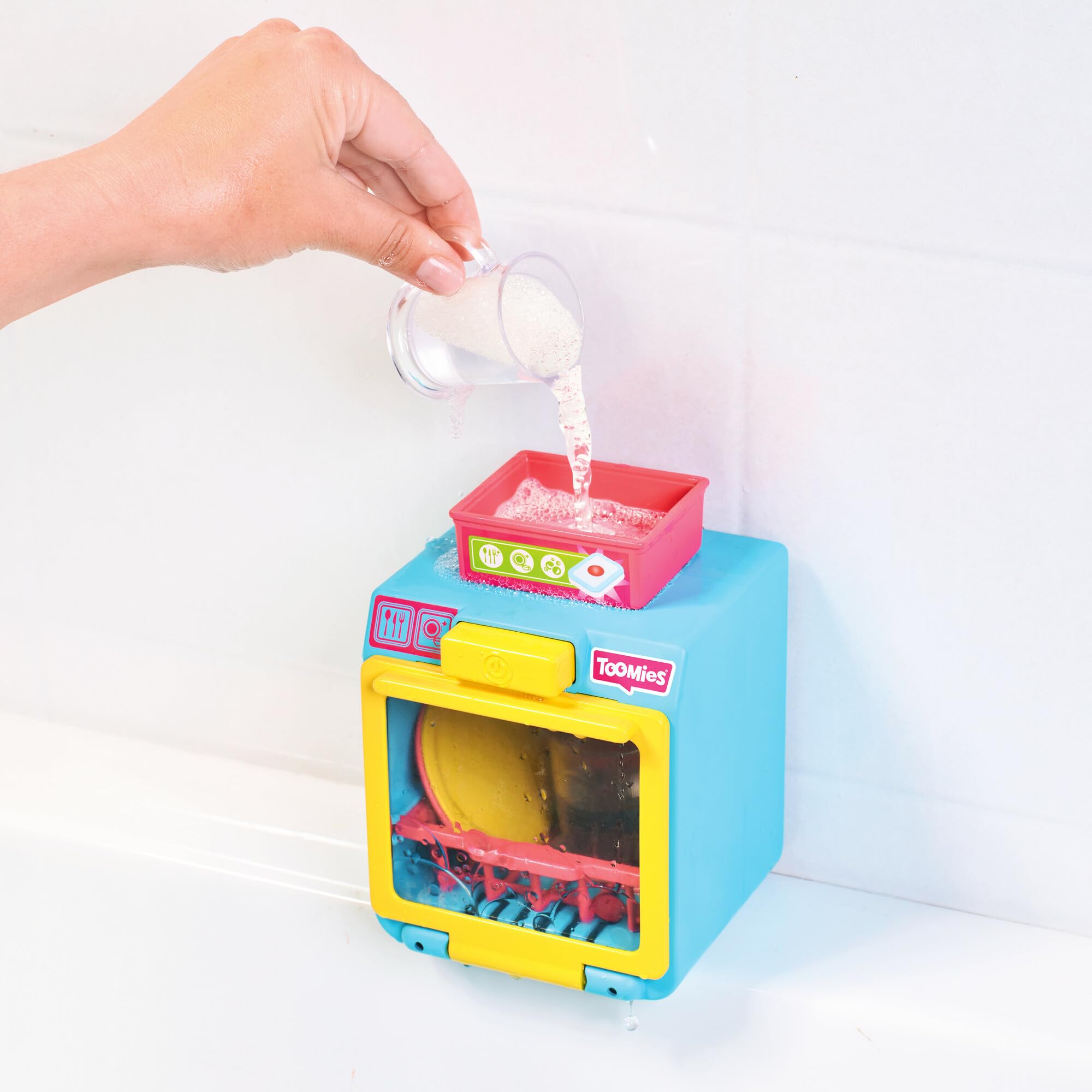 TOMY Toomies Spin & Splash Dishwasher – Interactive Bath Toy for Toddlers 18M+