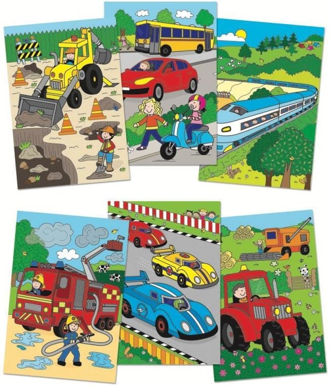 Galt Water Magic - Vehicles Reusable Colouring Book for Kids 3+ 4