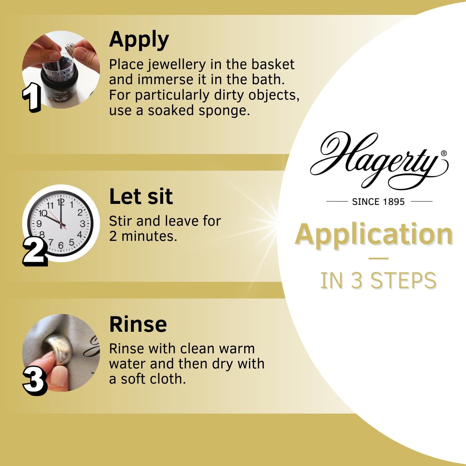 Hagerty Silver Clean Jewellery Dip Bath - Instant Tarnish Remover | 170 ml Liquid Polish 2