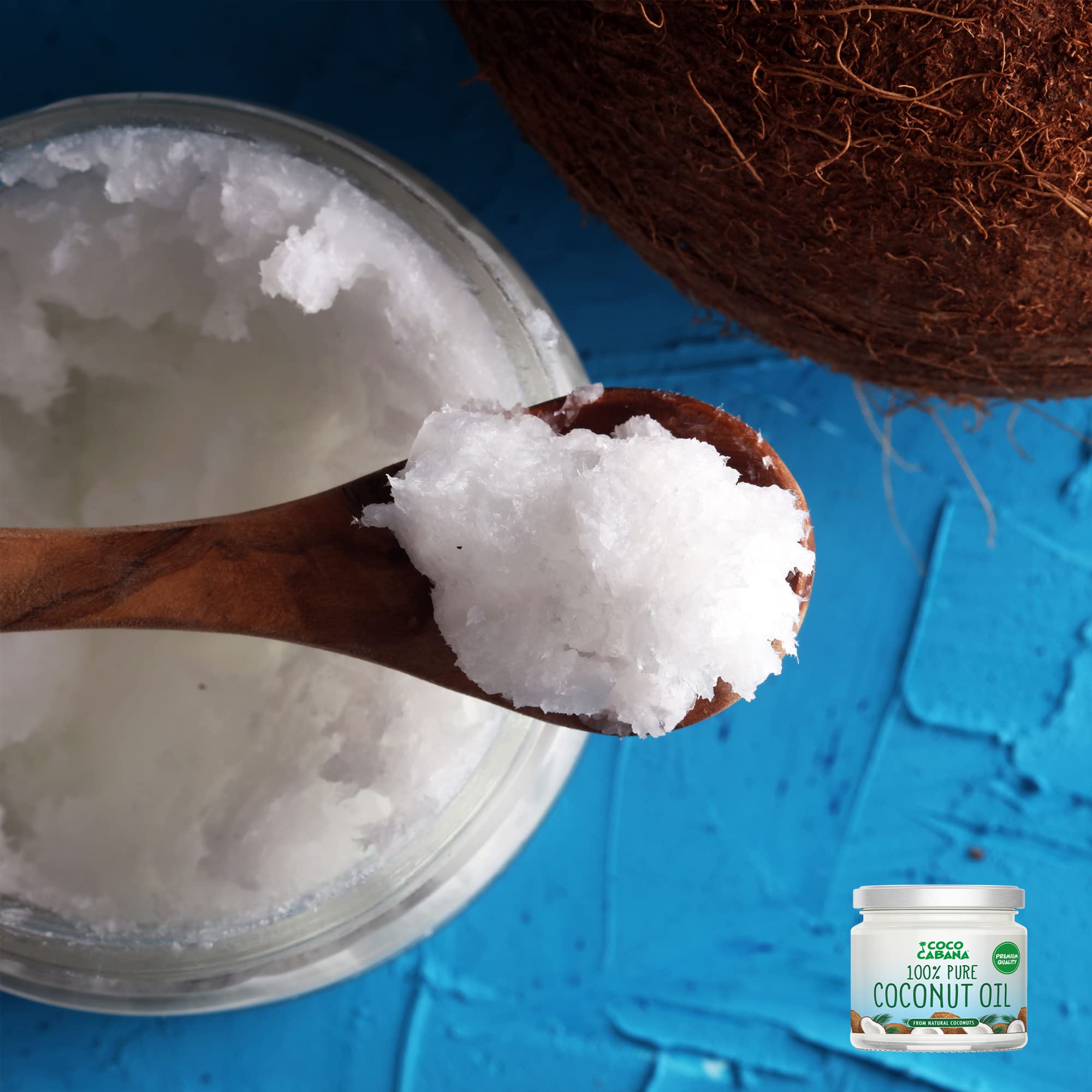 Coco Cabana 100% Pure Coconut Oil - Vegan, Gluten & Dairy Free | 300ml Glass Jar