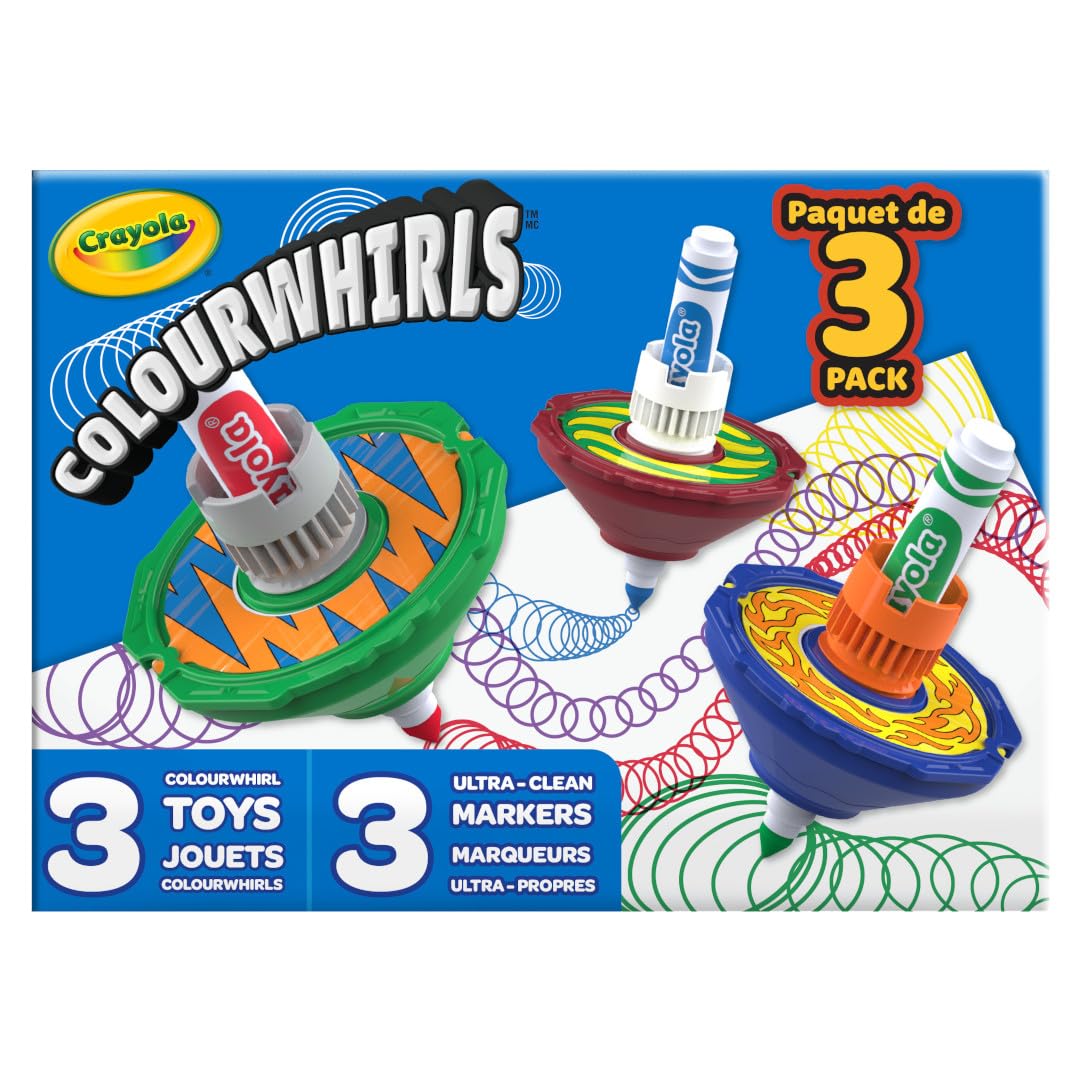 CRAYOLA Colourwhirls (3 Pack) - Rip 'Em & Spin 'Em! Spinning Art Toy for Kids 6+ 4