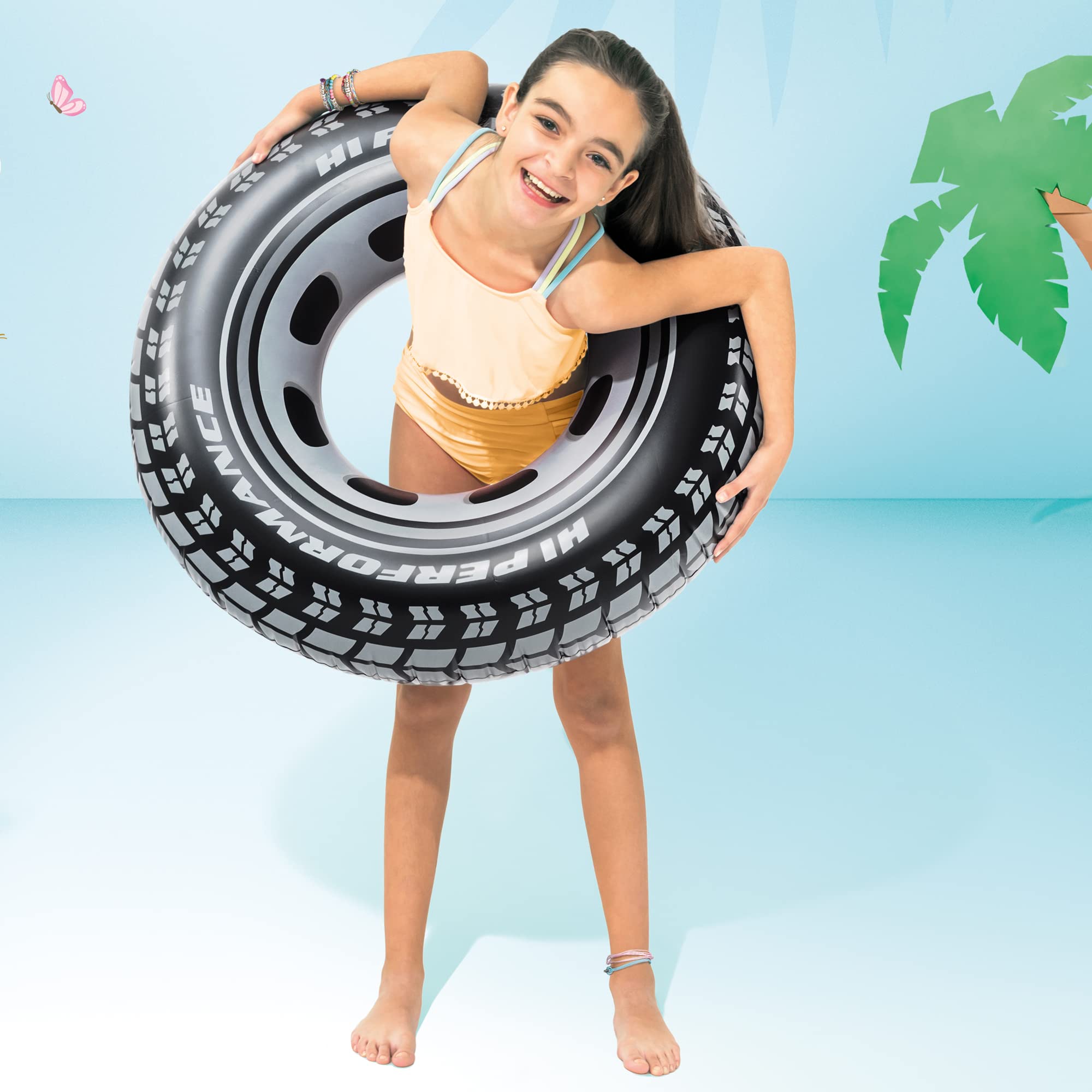 Intex 36" Radial Champs Tyre Tube - Inflatable Pool Toy for Kids 9+ 3