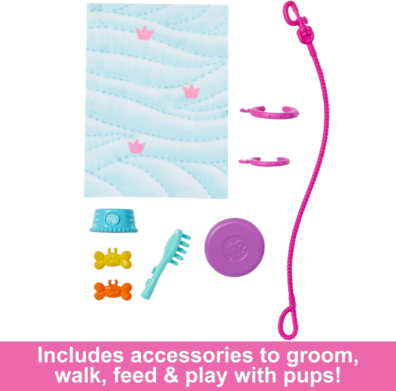 Barbie Doll with 2 Toy Dogs & Pet Accessories - Wheelchair-Inclusive Playset for Ages 3+ 4