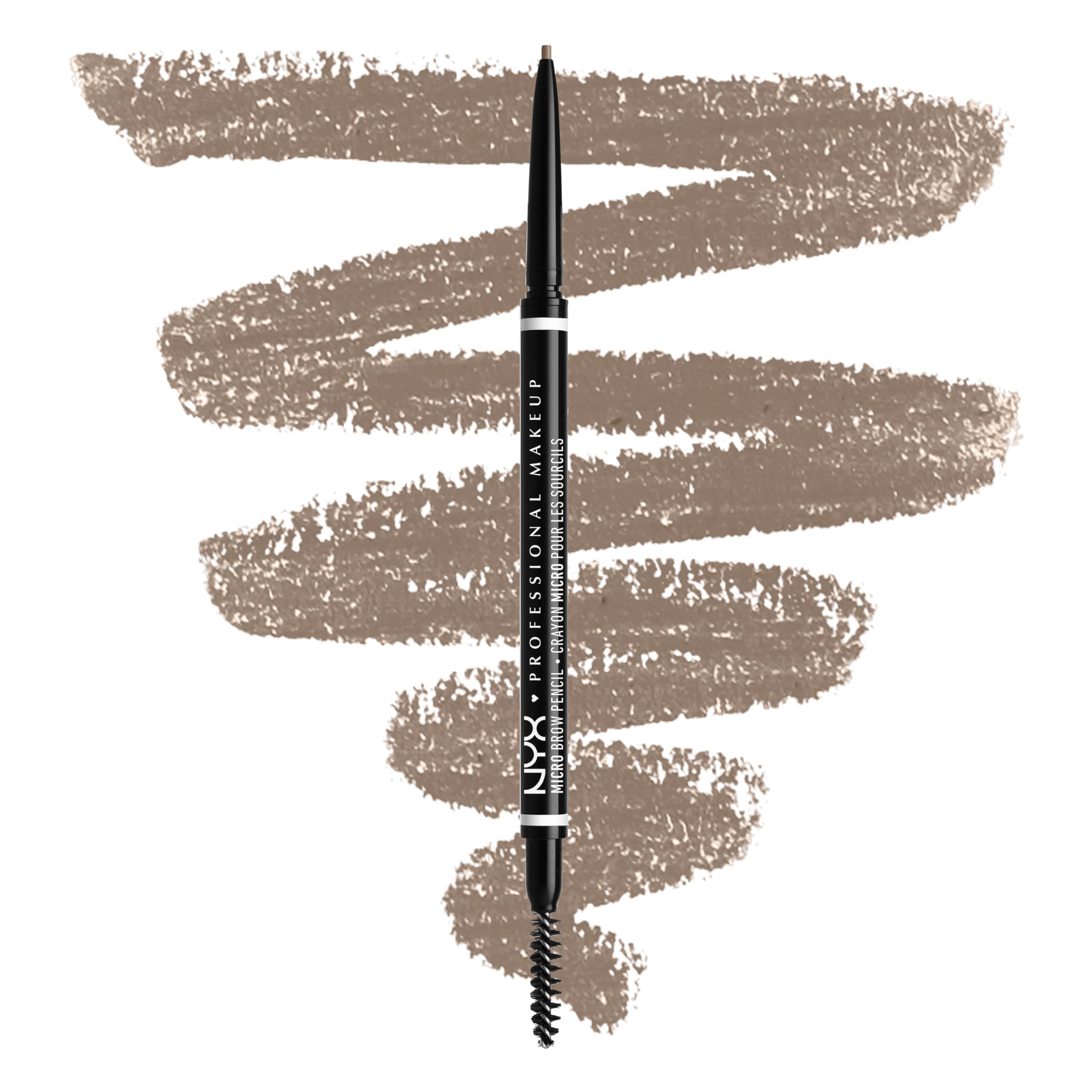 NYX Professional Makeup Micro Brow Pencil - Dual Ended Mechanical Eyebrow Pencil with Spoolie Brush (Ash Blonde)