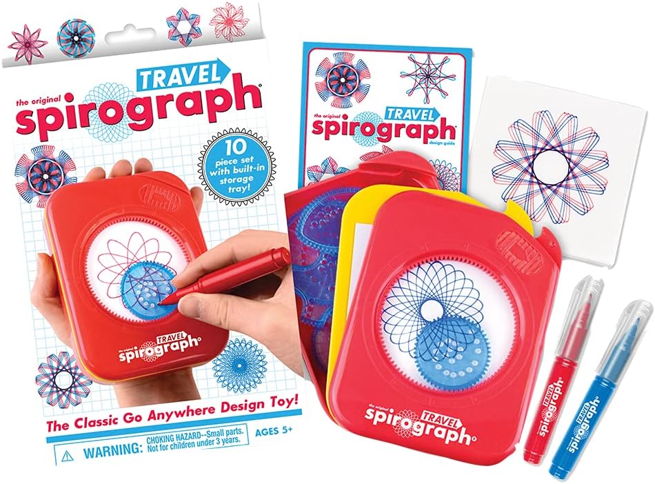 Spirograph Travel - Portable Art & Design Playset for Kids 8+ 6
