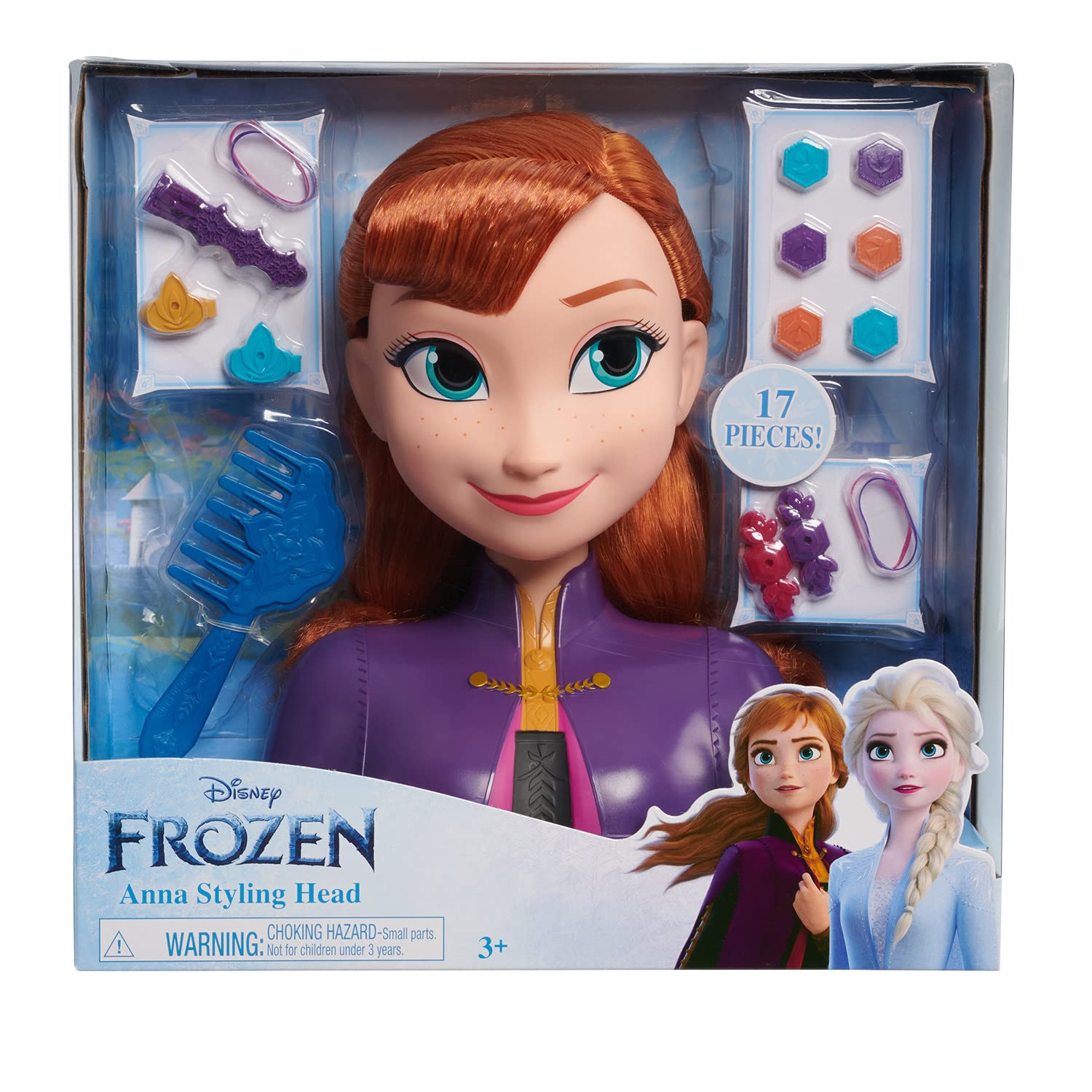 Disney Frozen 2 Anna Styling Head Set, 14-Piece 14