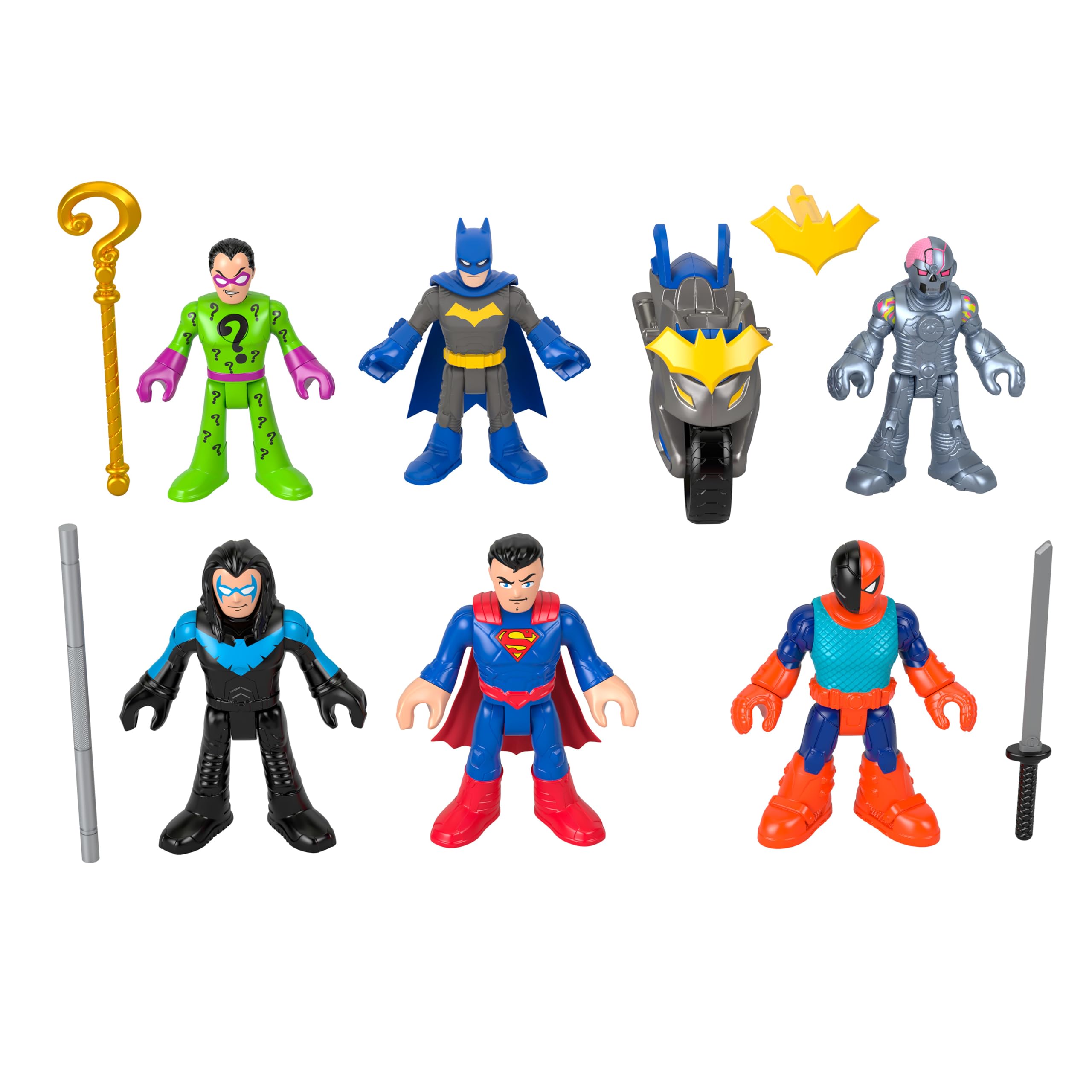 Imaginext DC Super Friends Batman Deluxe Figure Pack - 12-Piece Action Playset for Kids 3-8